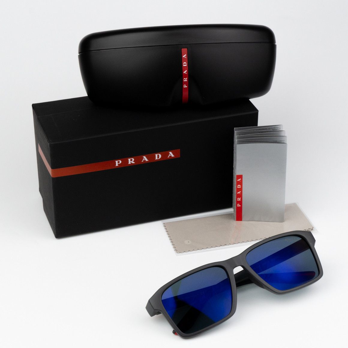 Prada NEW Prada Linea Rossa PS05YS UFK05U Rectangle Sunglasses Size ONE SIZE - 10 Thumbnail