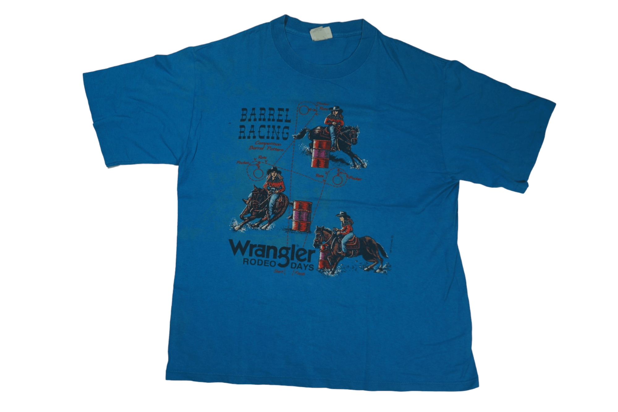 Vintage 90s Wrangler Rodeo Days Barrel Racing Tee
