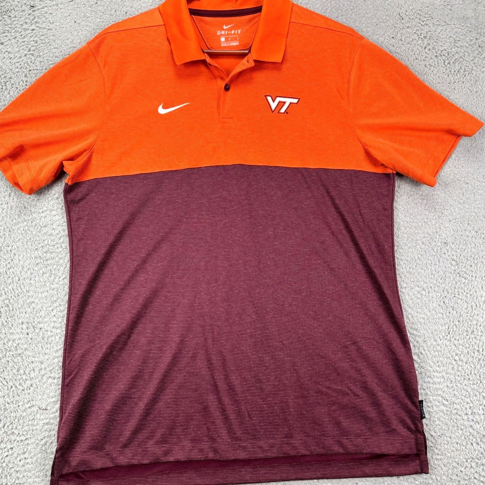 Nike Nike Virginia Tech Shirt Polo Mens Large Orange Burgundy Rugby Golf Logo Dri-Fit Size US L / EU 52-54 / 3 - 3 Thumbnail