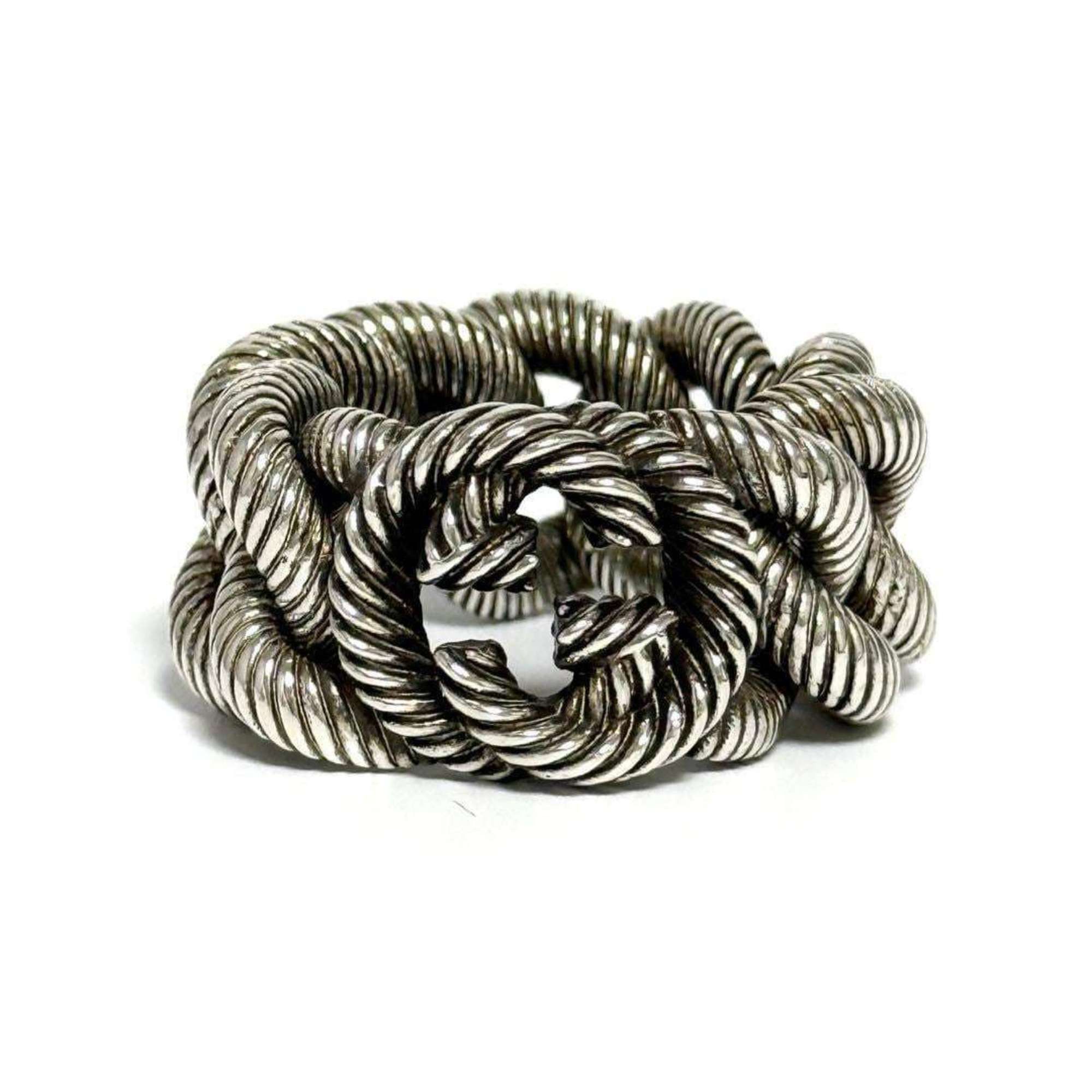 Gucci Gucci Men's Gourmet Chain Ring, Silver Size ONE SIZE - 1 Thumbnail