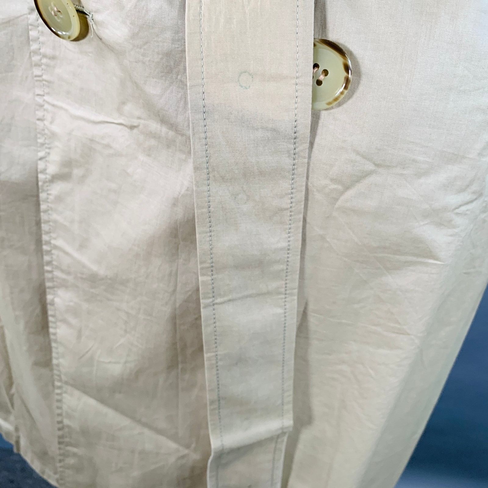 Pierre Balmain Size XL Beige Cotton Double Breasted Trench Coat Size US XL / EU 56 / 4 - 7 Thumbnail