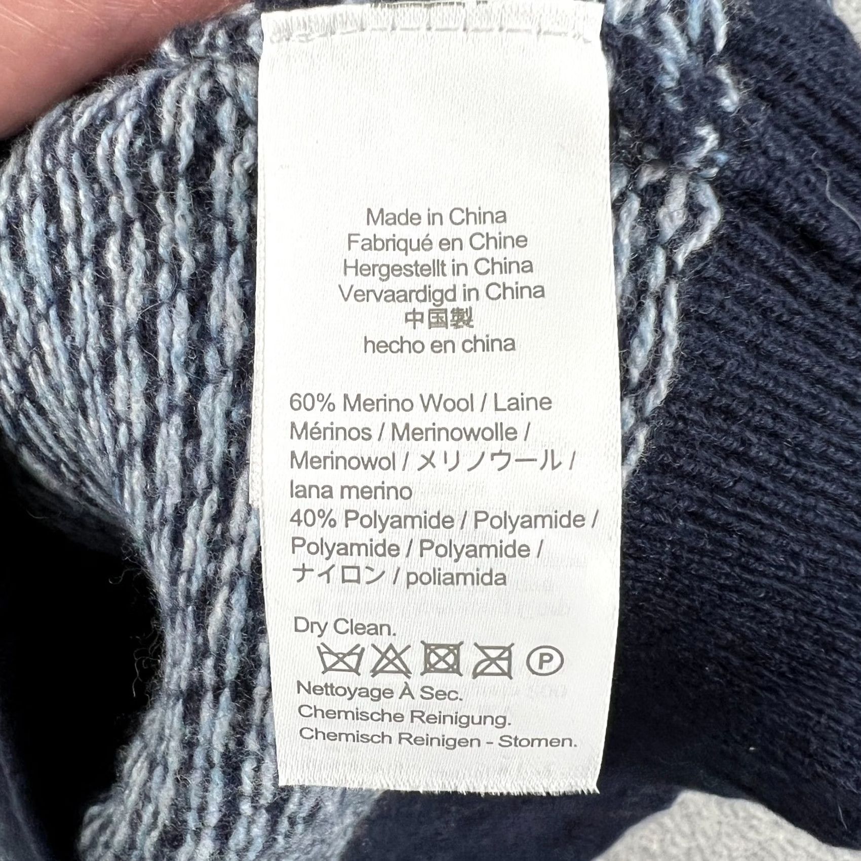 J.Crew J.CREW Rugged Merino Wool Birdseye Crew Pullover Sweater Medium Mens Blue Size US M / EU 48-50 / 2 - 4 Thumbnail