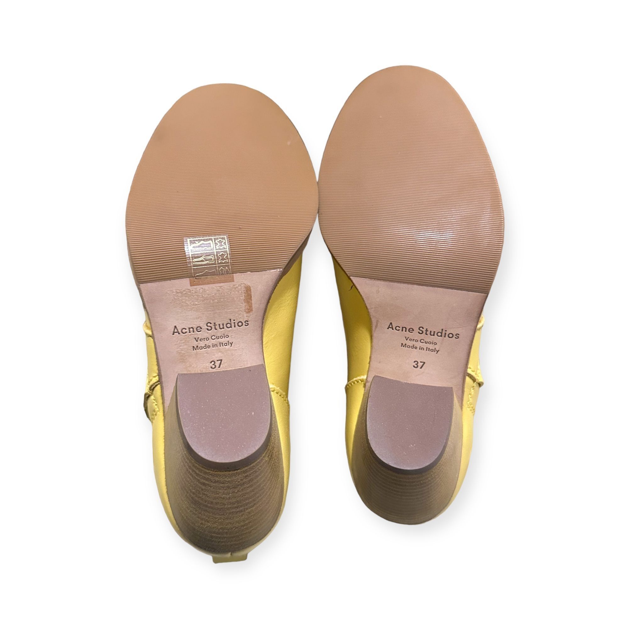 Acne Studios New in Box Acne Studios The Pistol Ankle Boots in Yellow Le Size US 7 / IT 37 - 11 Thumbnail
