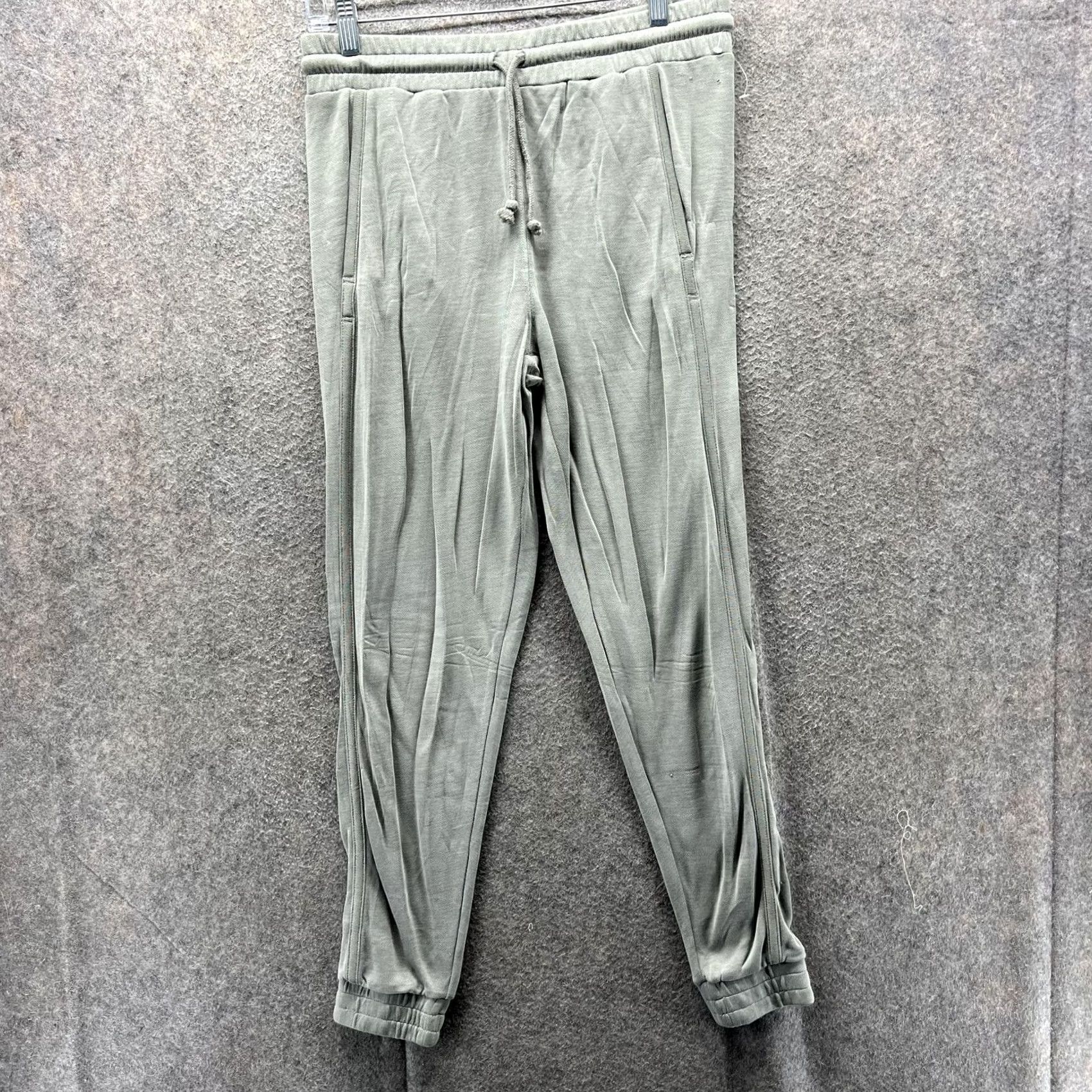 Free People Free People Jogger Pants Womens M Green Elastic Waist Lounge Crew Pocketed Tapered Inseam 25" Casual Activewear Size 32" / US 10 / IT 46 - 2 Thumbnail
