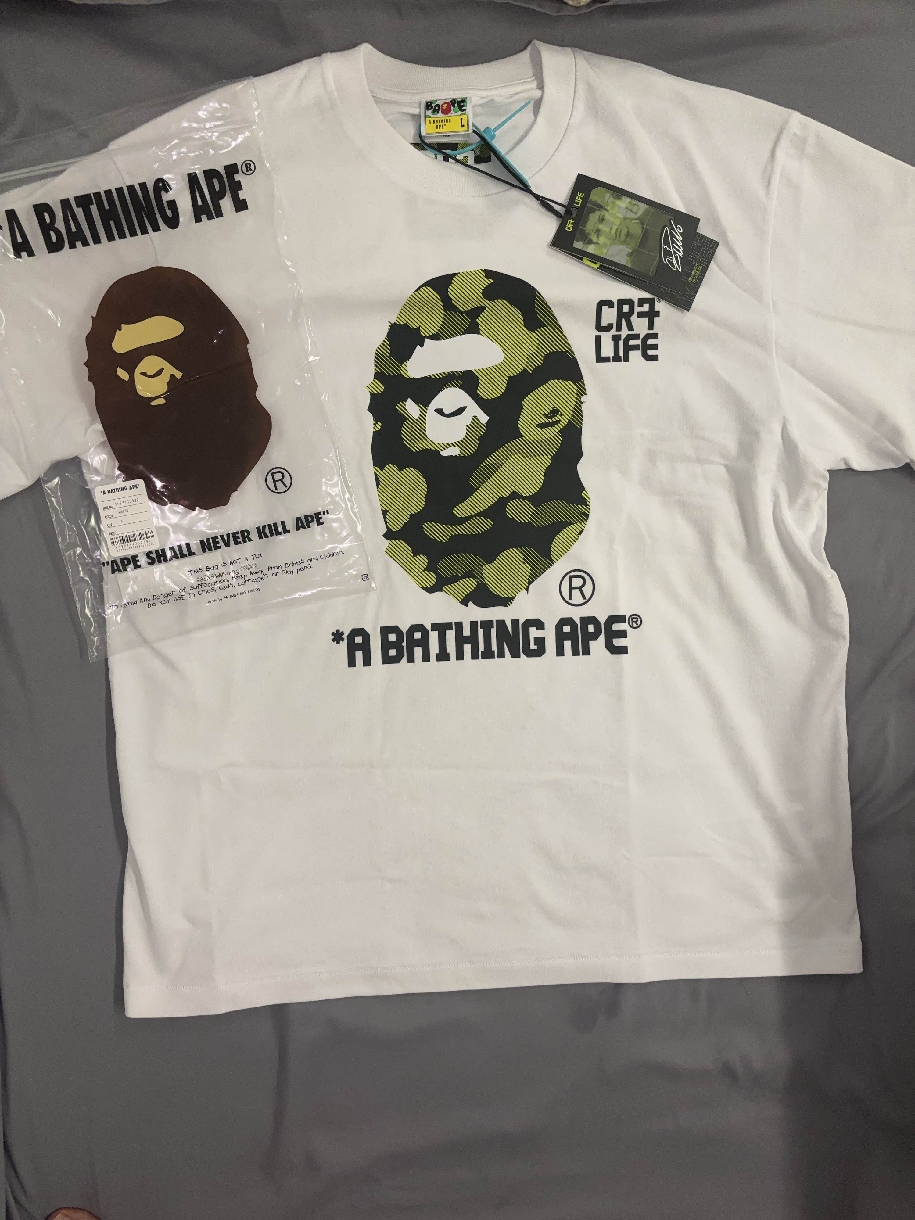 Bape A BATHING APE x CR7 Logo T-Shirt Size L Size US L / EU 52-54 / 3 - 1 Thumbnail