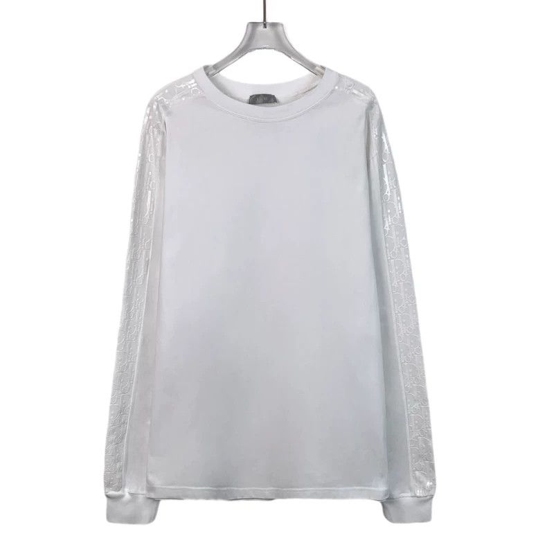 Dior Dior White side logo printed cotton round-neck long-sleeved Size US L / EU 52-54 / 3 - 1 Thumbnail