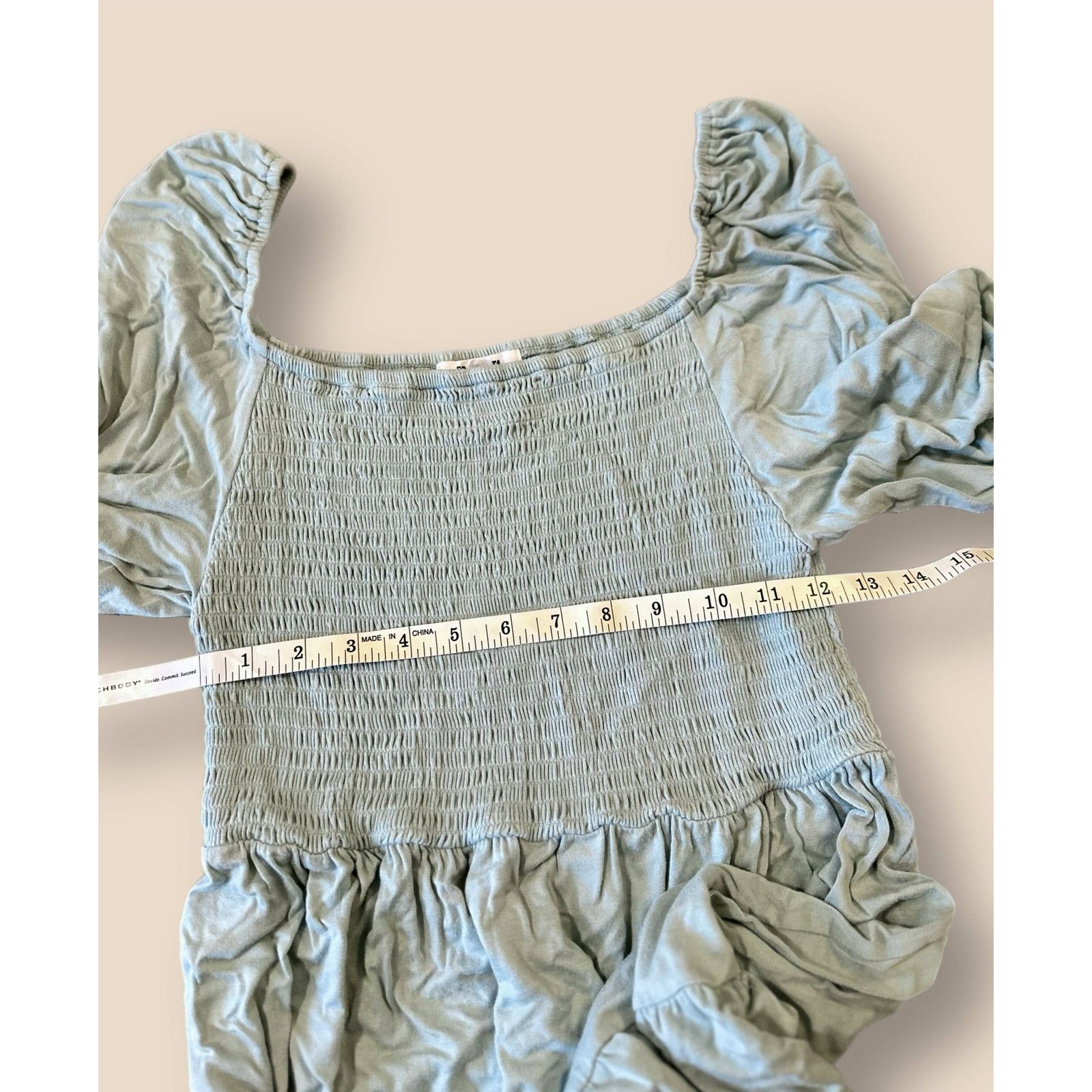 BB Dakota BB Dakota Let's Go Smocked Bodice Long Sleeve Minidress Size M / US 6-8 / IT 42-44 - 6 Thumbnail