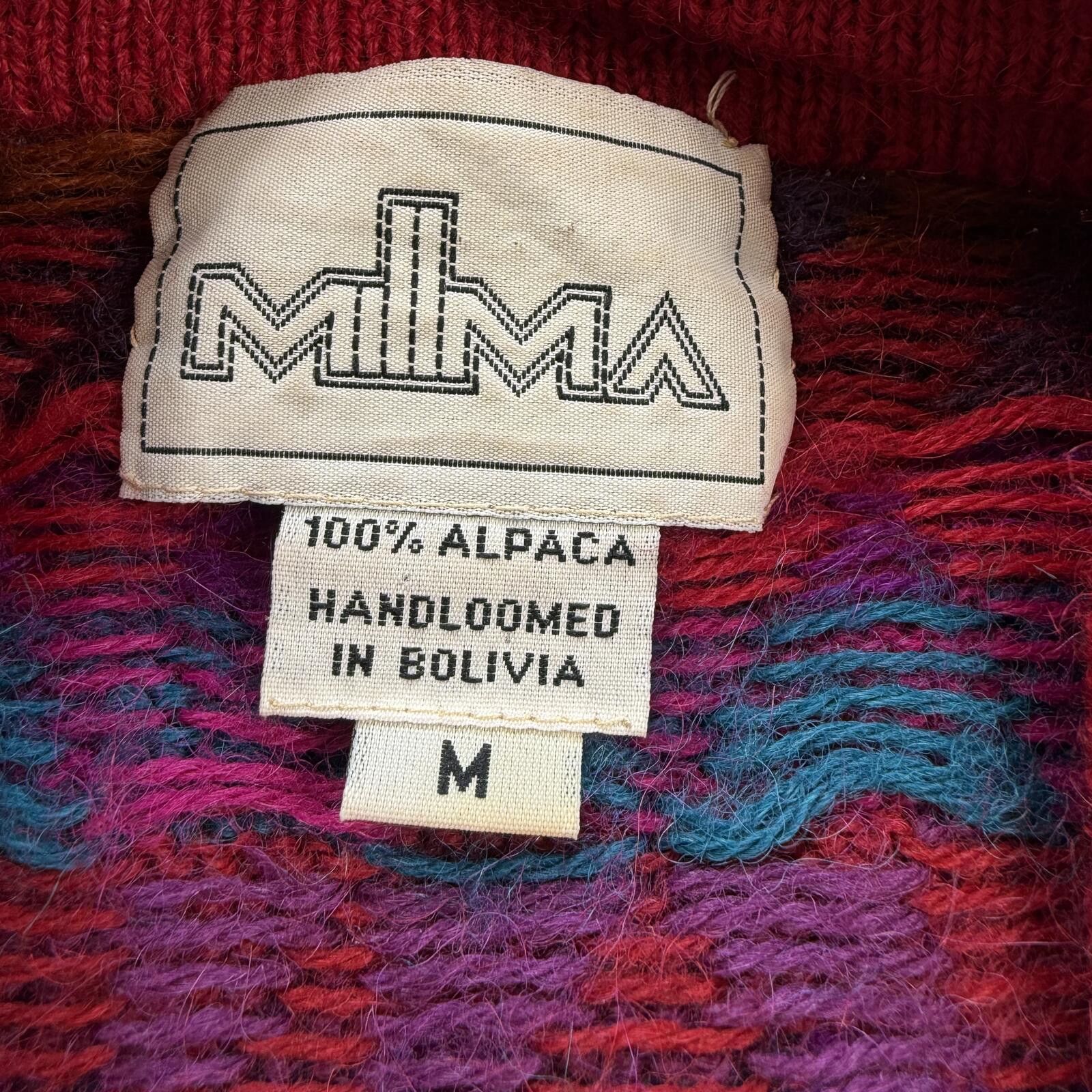 Peter Millar Vintage 100% Alpaca Wool Cardigan Sweater Handmade Bolivia M Size M / US 6-8 / IT 42-44 - 3 Thumbnail