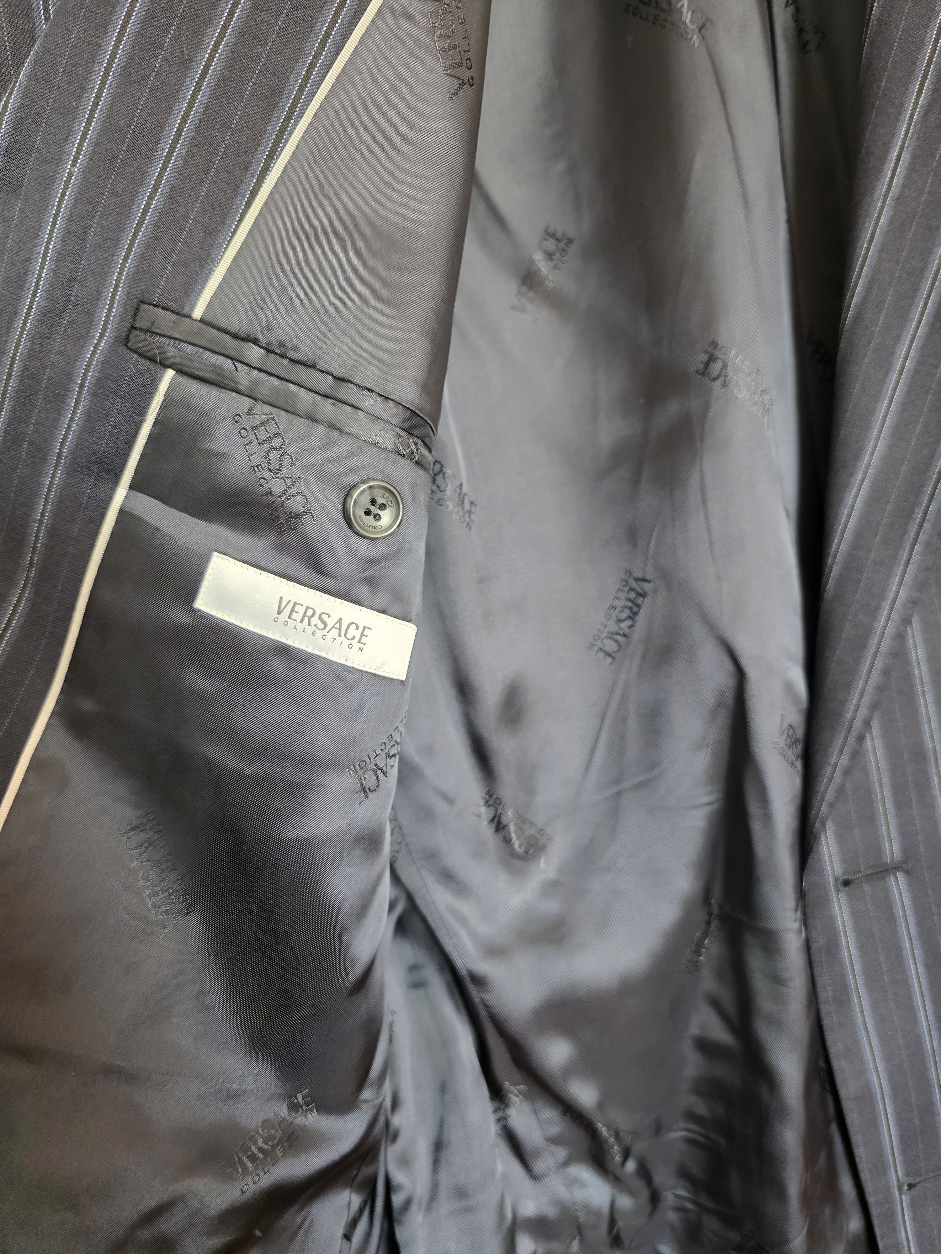 Versace Men’s Striped Suit – Wool & Cashmere