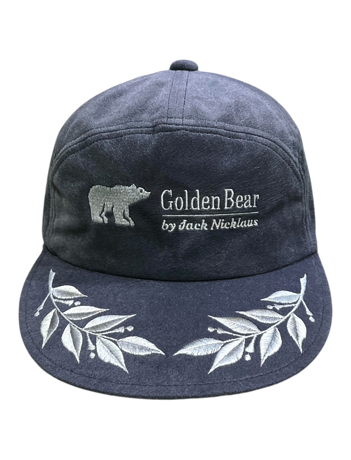 Golden Bear 🔥90’s GOLDEN BEAR 7 Panel Strapback Poly-Velvet Podium Hat Size ONE SIZE - 1 Thumbnail