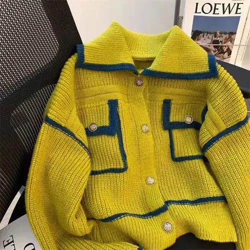 Vintage Vintage contrast button knitted sweater Size M / US 6-8 / IT 42-44 - 6 Thumbnail
