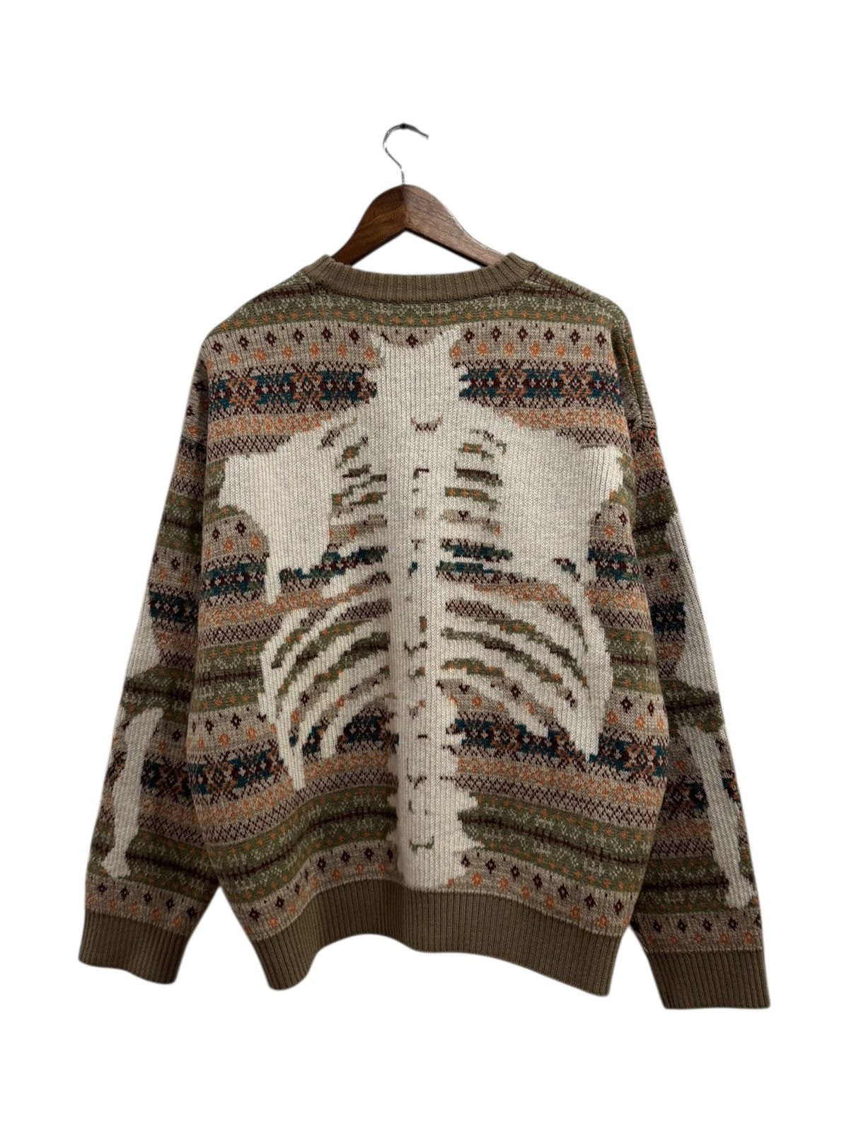 Kapital 7G Wool Fair Isle Bone Sweater Brown Multicolor