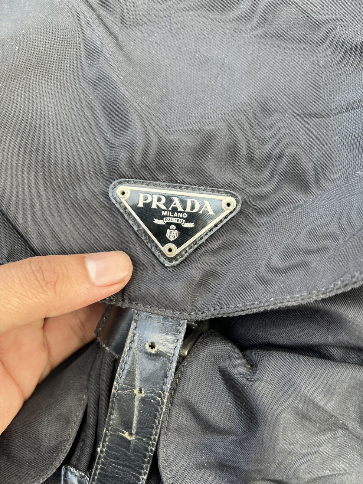 Prada × Vintage Vintage Prada Black Backpack Size ONE SIZE - 4 Thumbnail