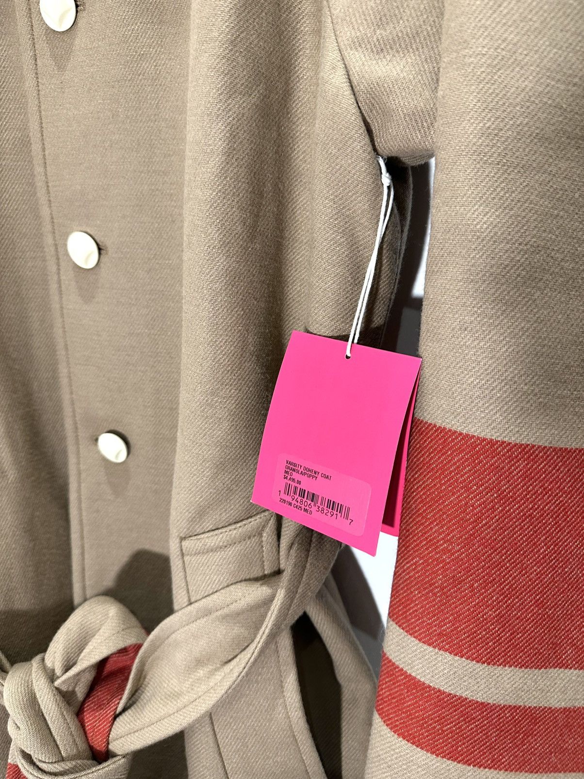 The Elder Statesman VARSITY DOHENY COAT GRANOLA/POPPY MED" Size US M / EU 48-50 / 2 - 2 Thumbnail