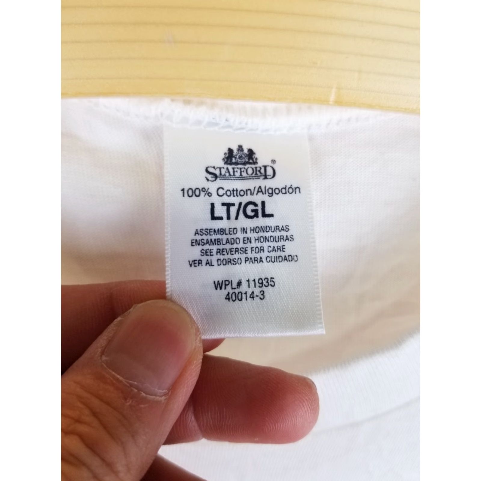 Stafford VINTAGE STAFFORD JC PENNEY WHITE COTTON SINGLE STITCH T-SHIRT SZ LARGE MINTY Size US L / EU 52-54 / 3 - 3 Thumbnail