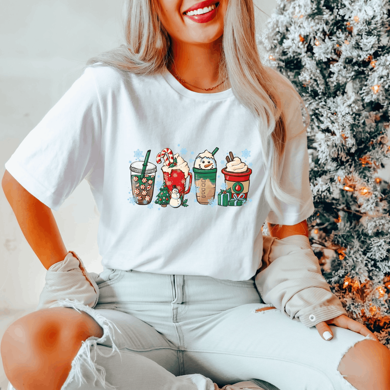Other Christmas Coffee Shirt | Christmas Coffee Woman Shirt Size L / US 10 / IT 46 - 1 Thumbnail