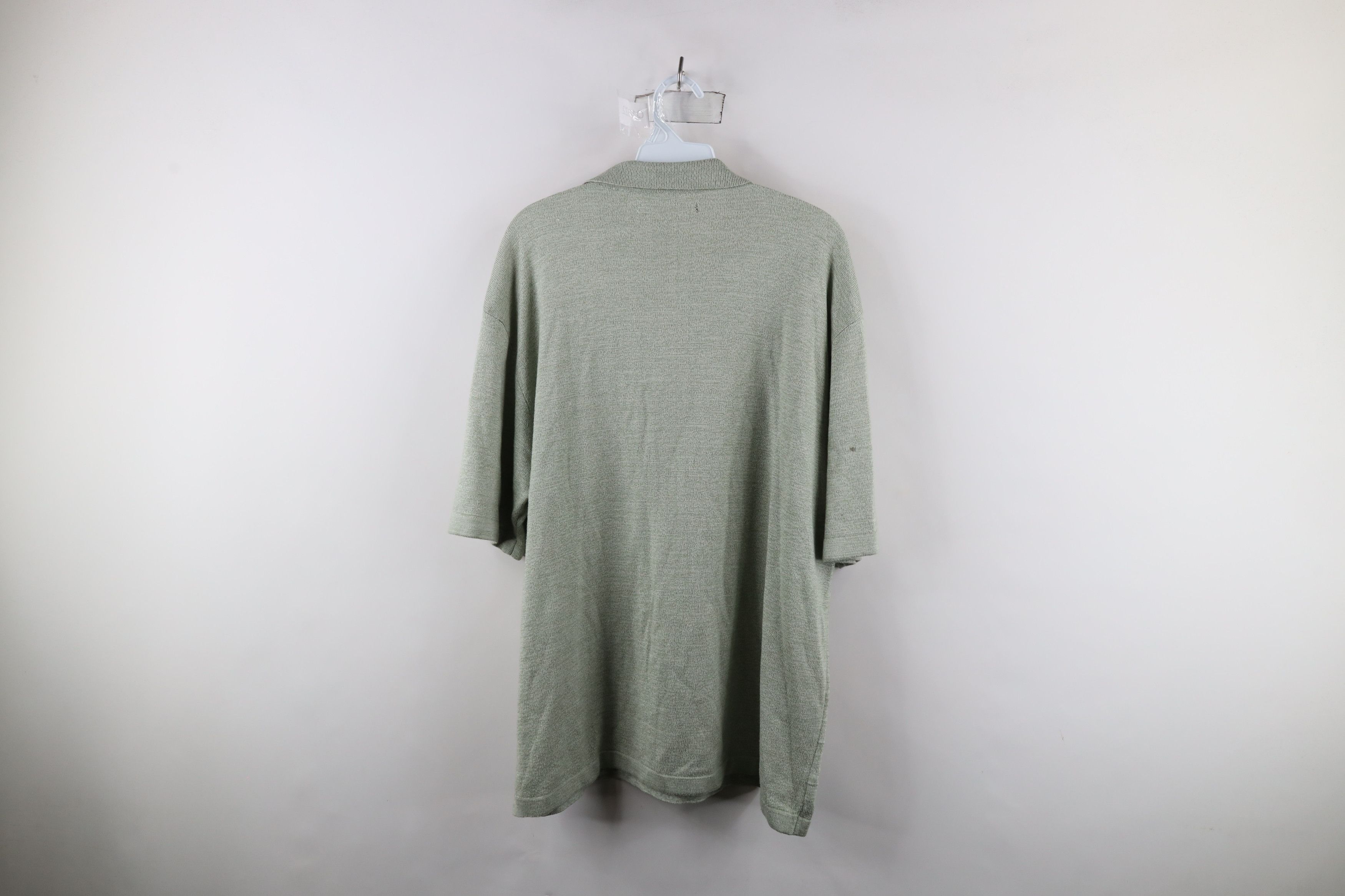 Vintage Vintage 90s Streetwear Knit Collared Golf Polo Shirt Green Size US L / EU 52-54 / 3 - 9 Thumbnail