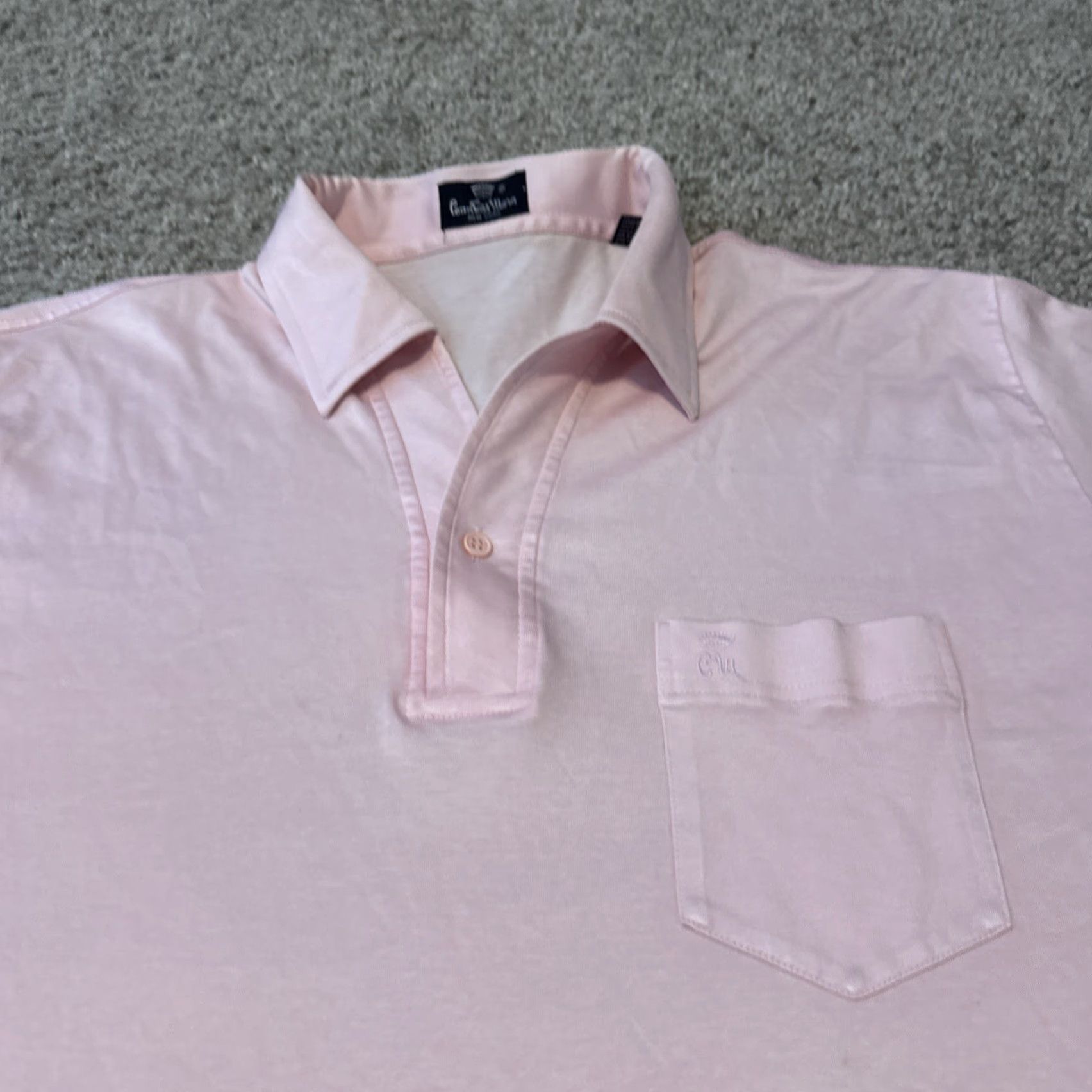 Countess Mara VINTAGE Countess Mara Polo Shirt Collared Light Pink 80s Large Men Size US L / EU 52-54 / 3 - 3 Thumbnail