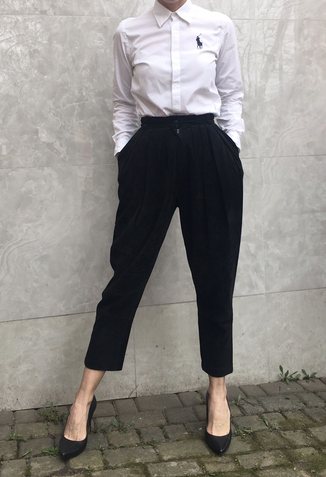 Kenzo KENZO Paris Black Calfskin Leather Vintage Pants Size EU 38 Size 27" / US 4 / IT 40 - 8 Thumbnail