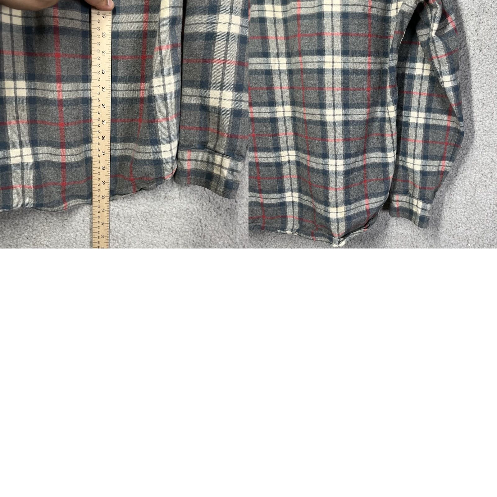 J.Crew J. CREW Shirt Mens M Gray Plaid Suede Elbow Patch Button Up Long Sleeve Flannel Size US M / EU 48-50 / 2 - 10 Thumbnail