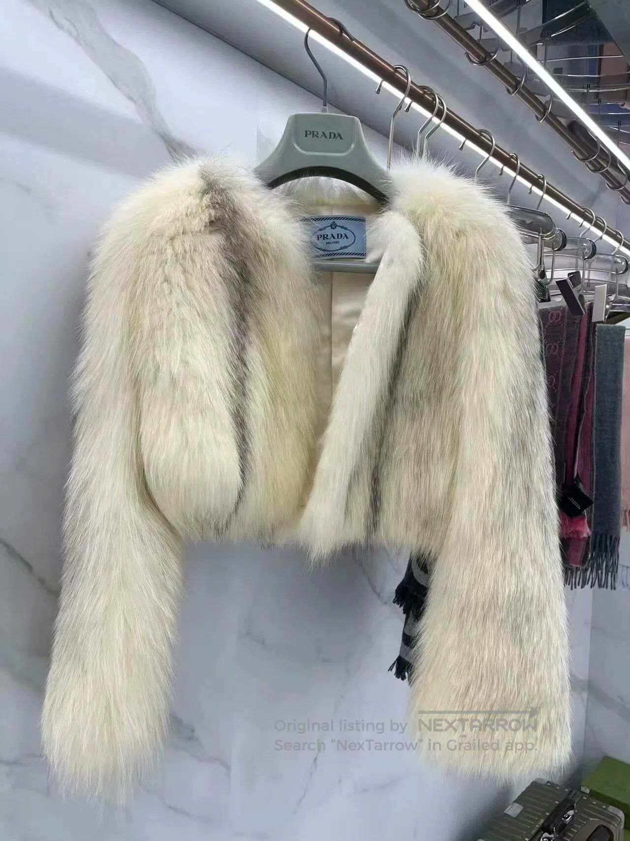 Prada Prada Blue Fox Fur Coat. Size S / US 4 / IT 40 - 1 Thumbnail