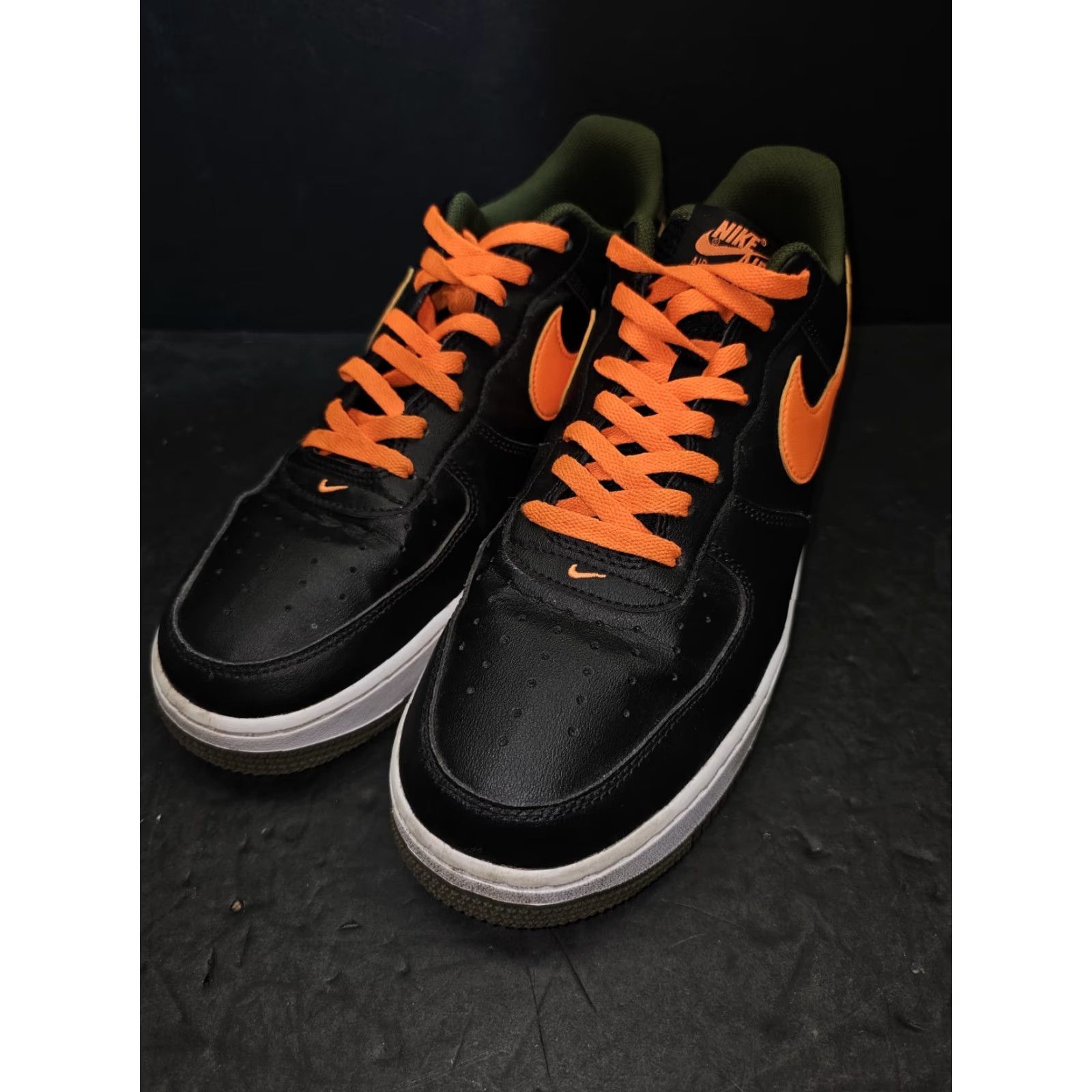 Nike NIKE Air Force 1 '07 Low LV8 DH7440-001 Black & Orange Hoops Men’s Size 12 Sneaker Size ONE SIZE - 4 Thumbnail
