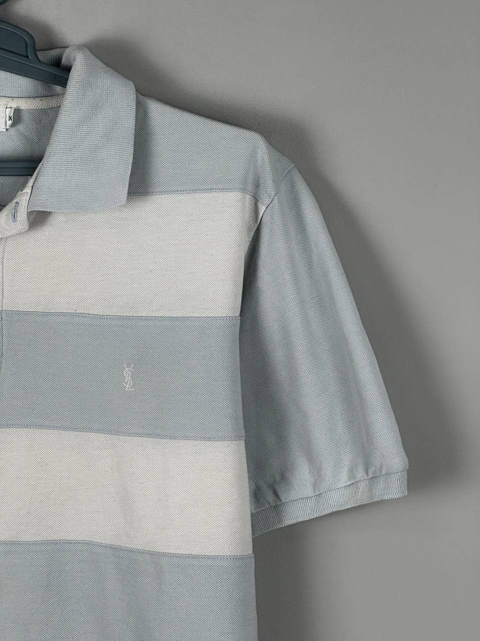 Yves Saint Laurent Vintage Yves Saint Laurent YSL Polo Blue White Mini Logo Size US XL / EU 56 / 4 - 4 Thumbnail