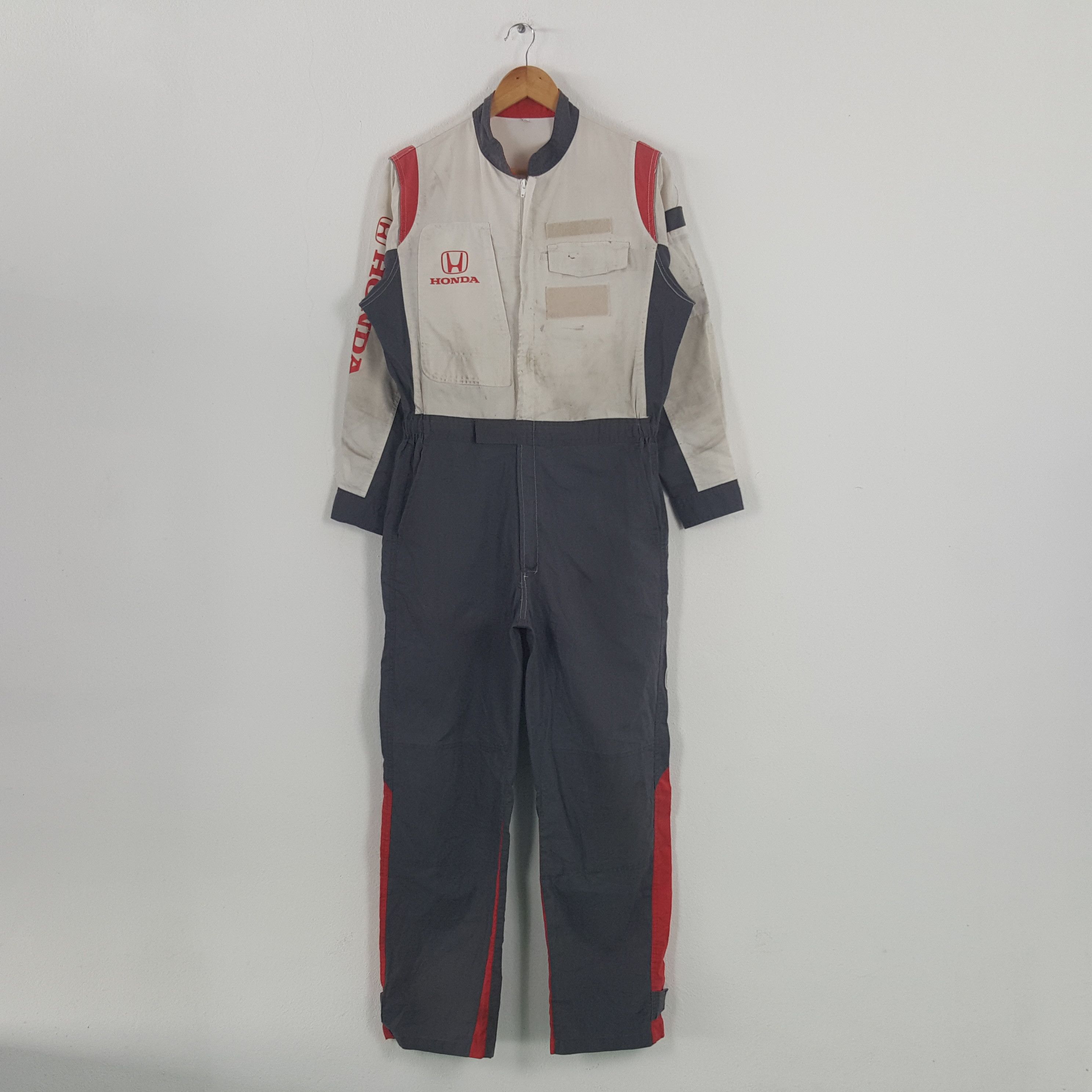 Honda × Vintage Vintage Honda Japanese Racing Team Workwear Coverall Jacket Size US M / EU 48-50 / 2 - 1 Thumbnail