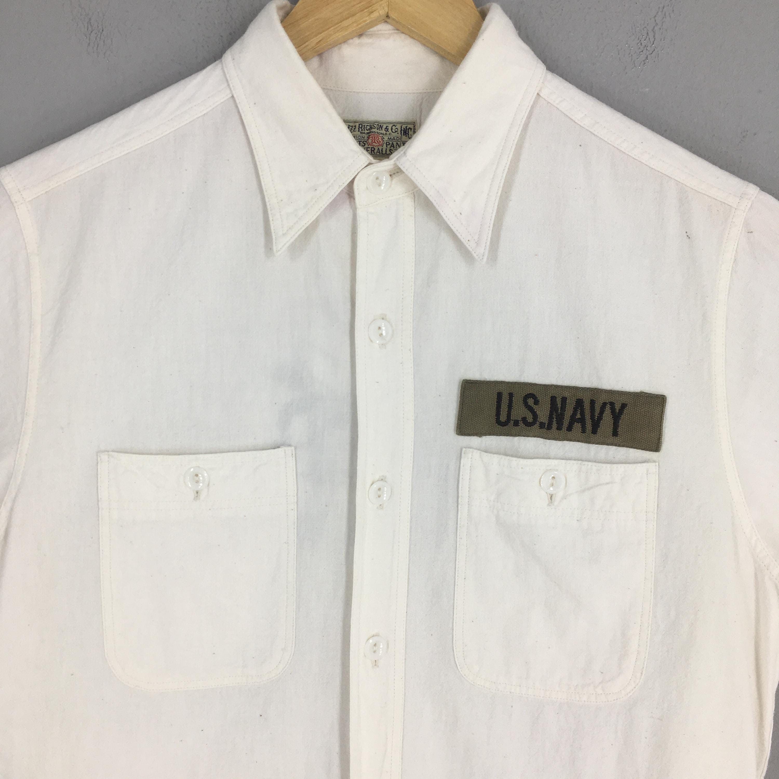 Buzz Rickson's Vintage 90's Buzz Rickson Us Navy White Shirt Small Size US S / EU 44-46 / 1 - 2 Thumbnail