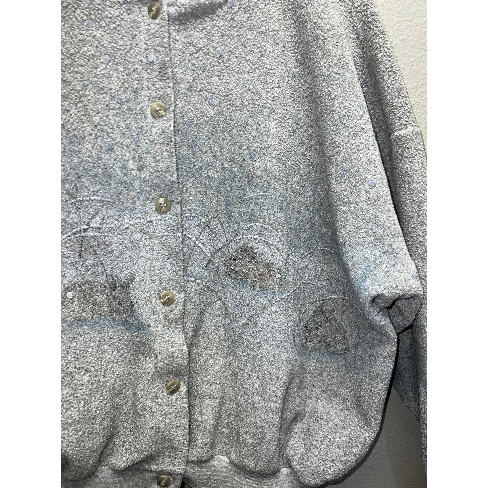 Vintage Vintage Artisans Cardigan Sweatshirt Sweater Bunny Snow VTG Size XL / US 12-14 / IT 48-50 - 3 Thumbnail