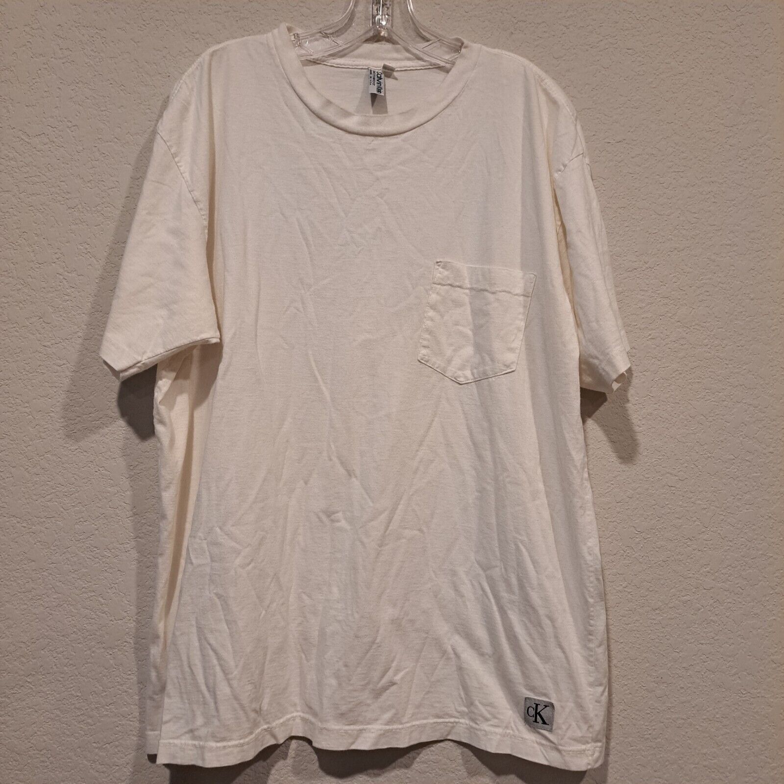Calvin Klein Vintage Calvin Klein Swimwear Made In USA White T-Shirt M Size US M / EU 48-50 / 2 - 1 Thumbnail