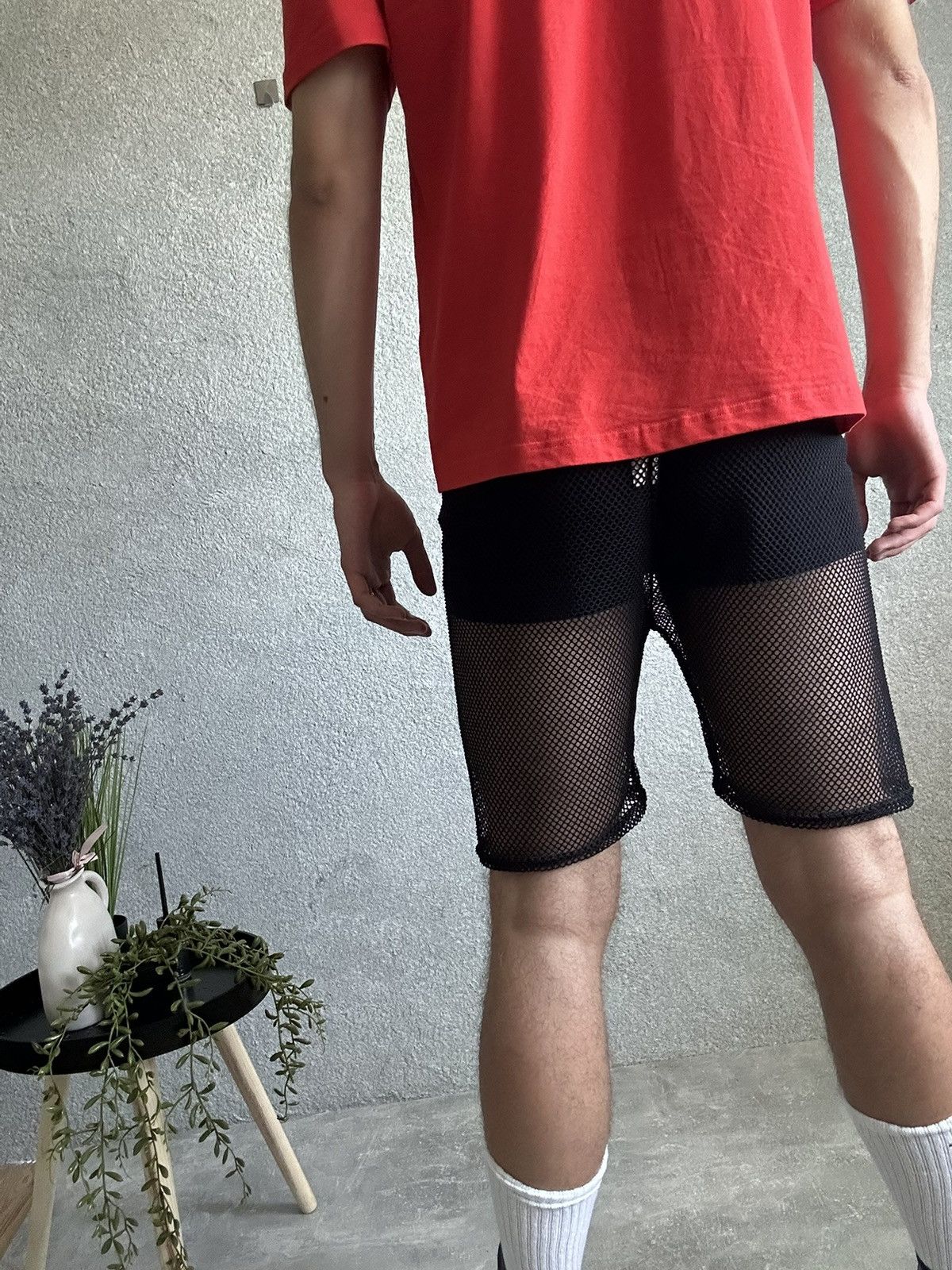Other Men’s Mesh See-Through Shorts Black Y2K Style Size M Size US 32 / EU 48 - 2 Thumbnail