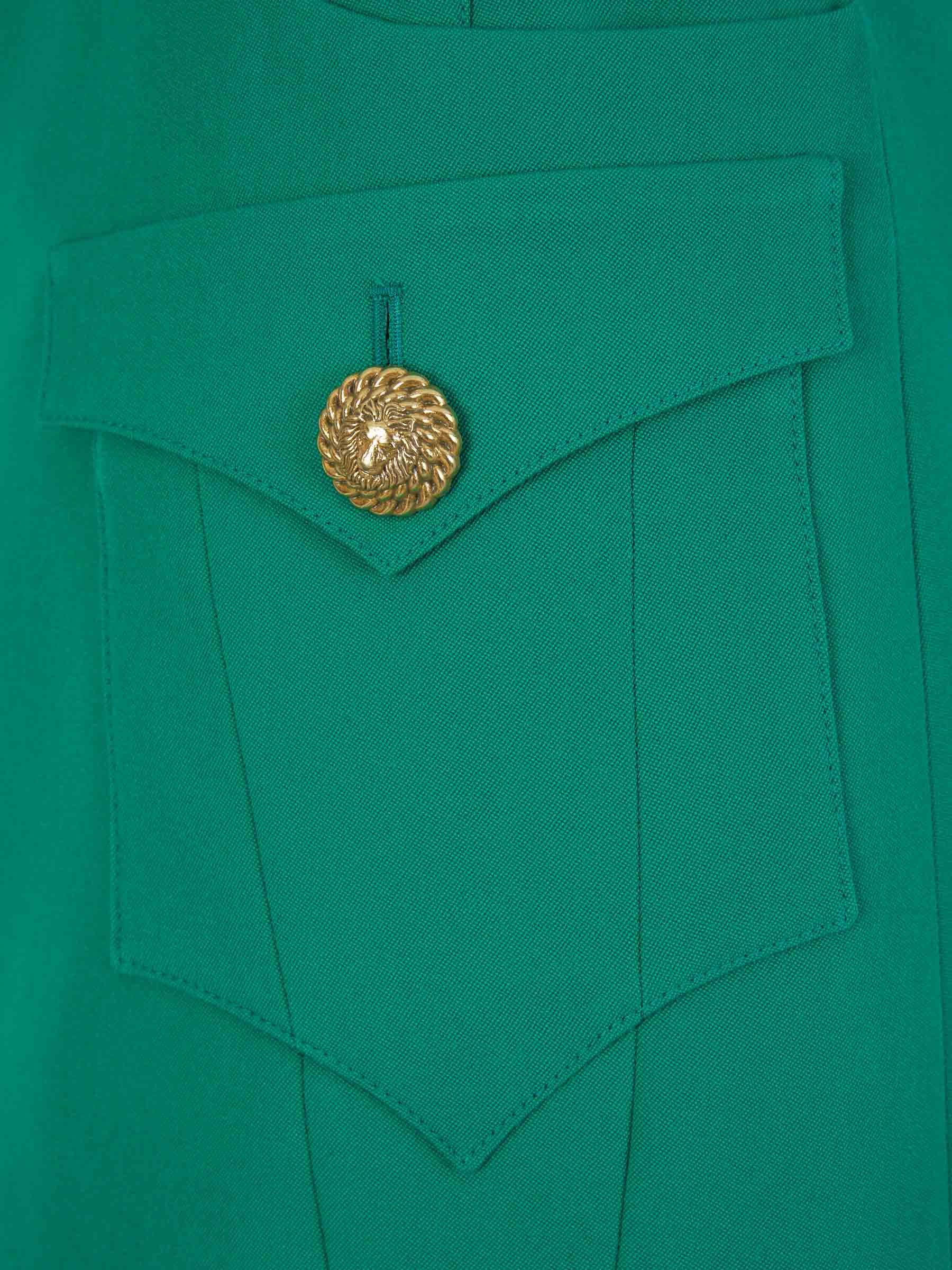 Balmain o1y0625 Mini Skirt in Emerald Green Size 28" / US 6 / IT 42 - 5 Thumbnail