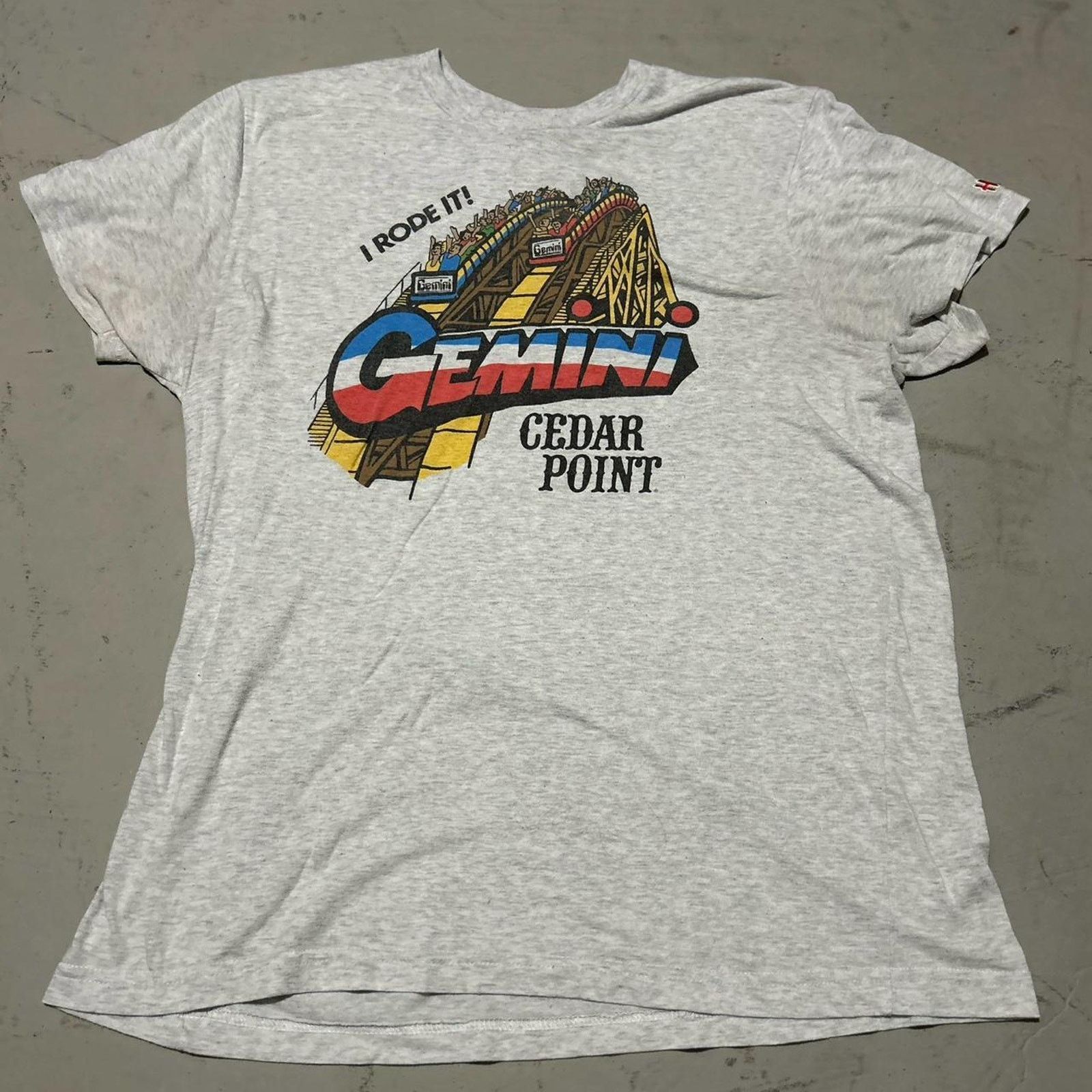 Other **Vintage Cedar Point Gemini "I Rode It" Ash T-Shirt Size US XL / EU 56 / 4 - 1 Thumbnail