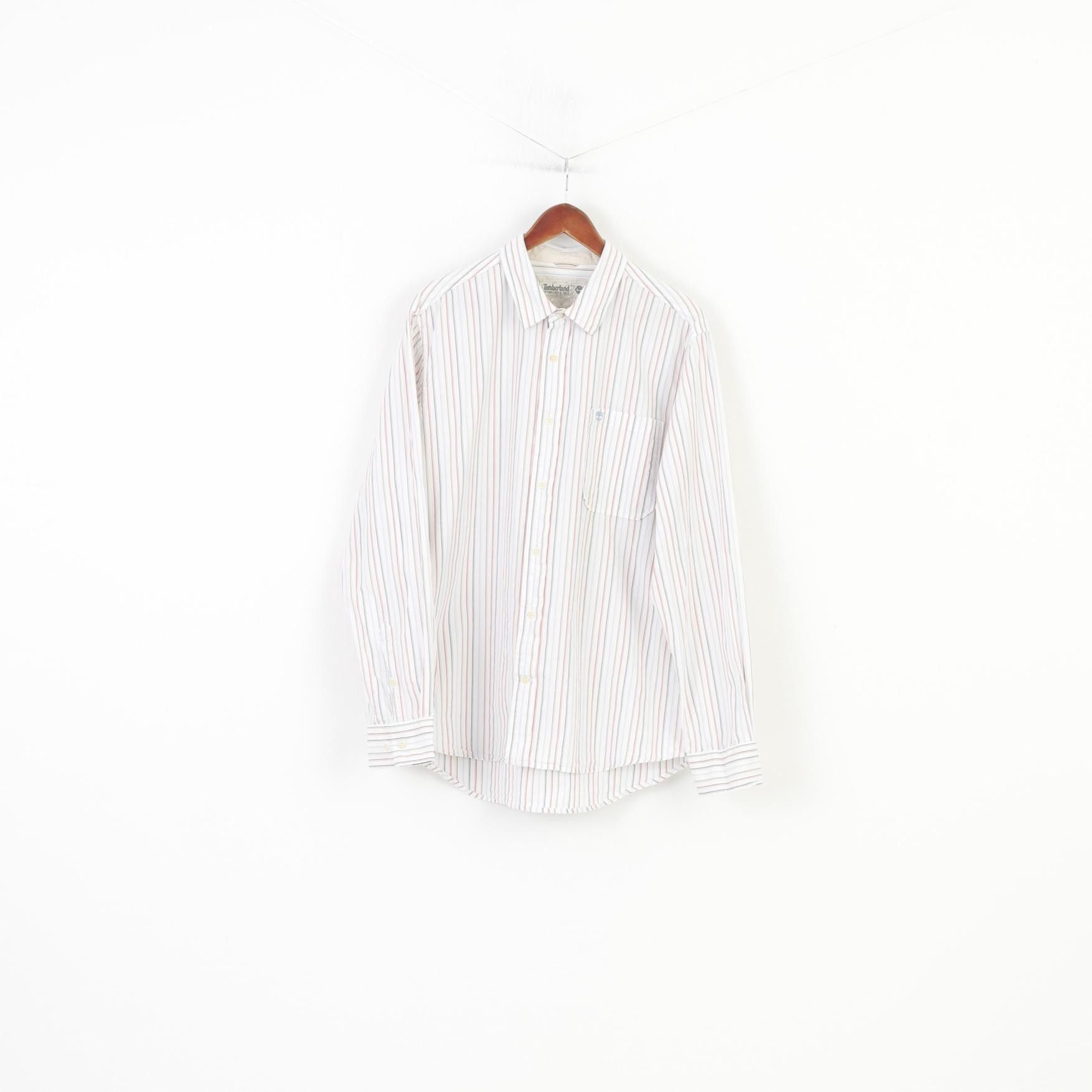 Timberland Timberland Men XL Casual Shirt Striped Long Sleeve 10702 Size US XL / EU 56 / 4 - 2 Thumbnail