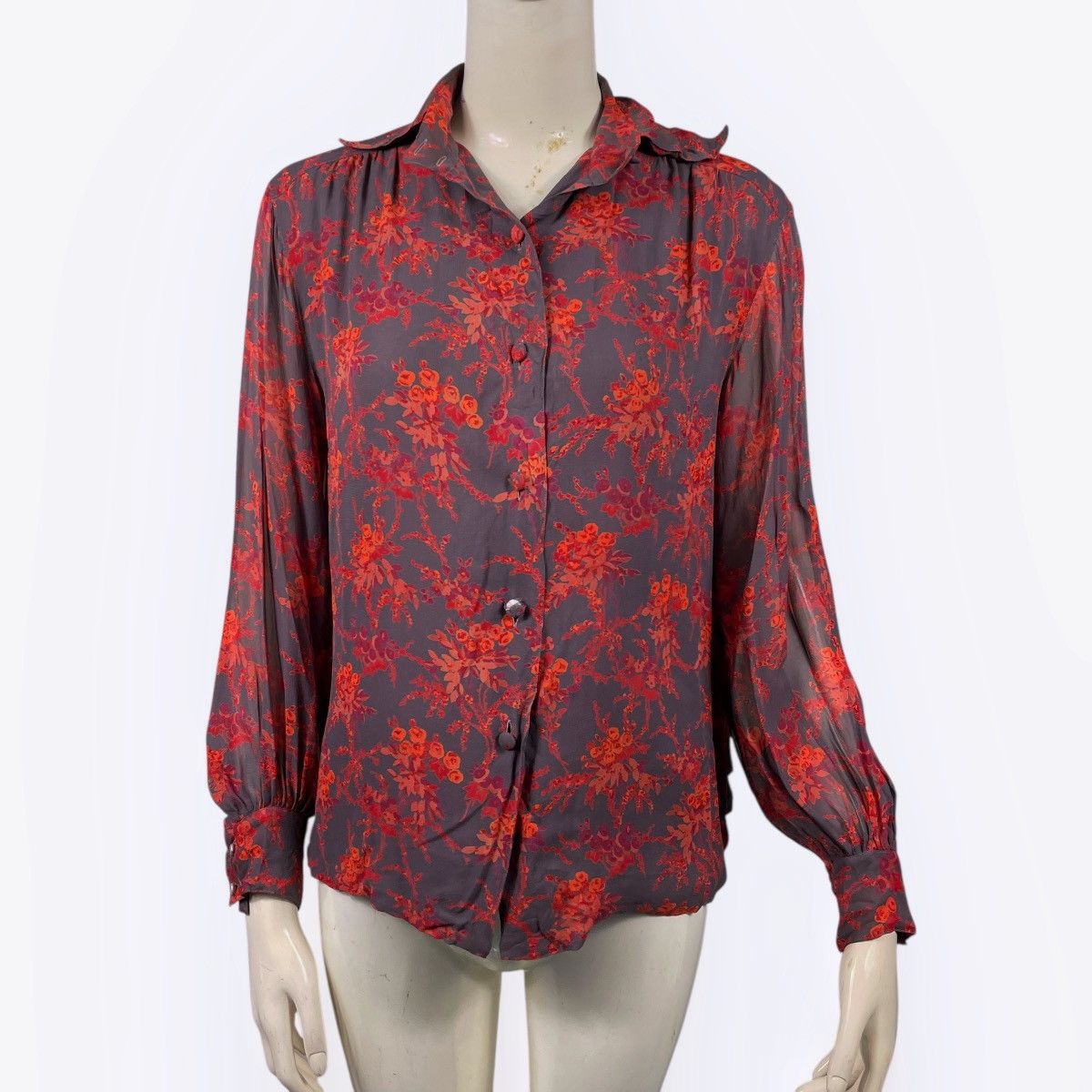 Christian Dior Monsieur Christian Dior Flower Design Shirt Blouse Size M / US 6-8 / IT 42-44 - 1 Thumbnail