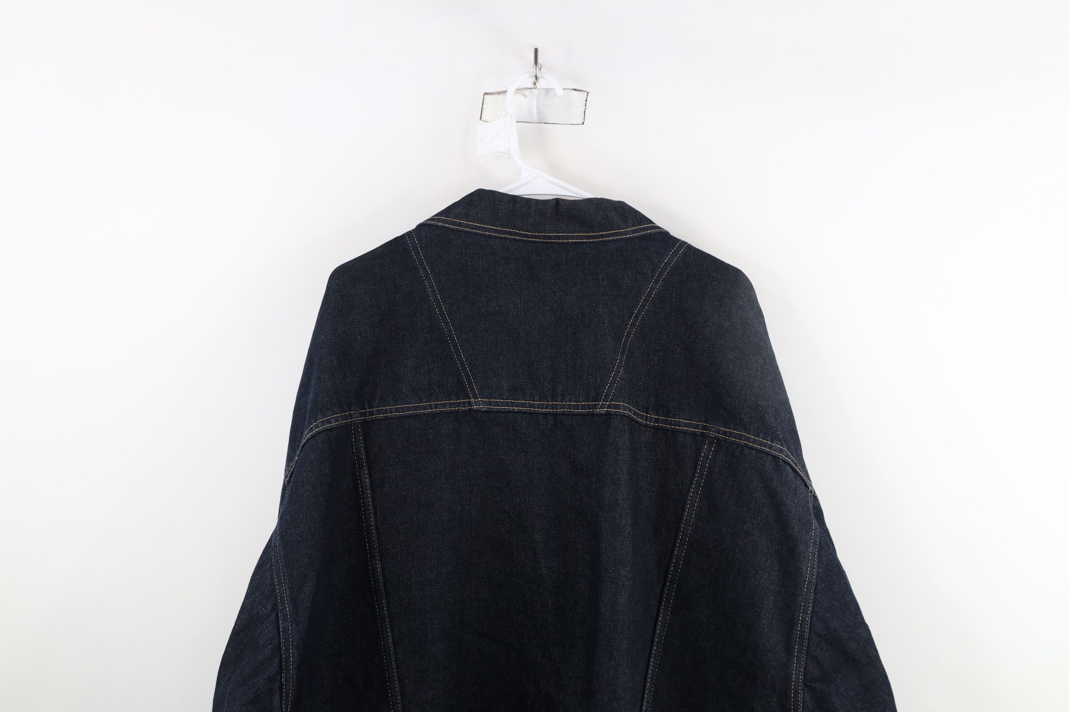 Vintage Vintage 90s Y2K Streetwear Baggy Denim Jean Trucker Jacket Size US XXL / EU 58 / 5 - 15 Thumbnail