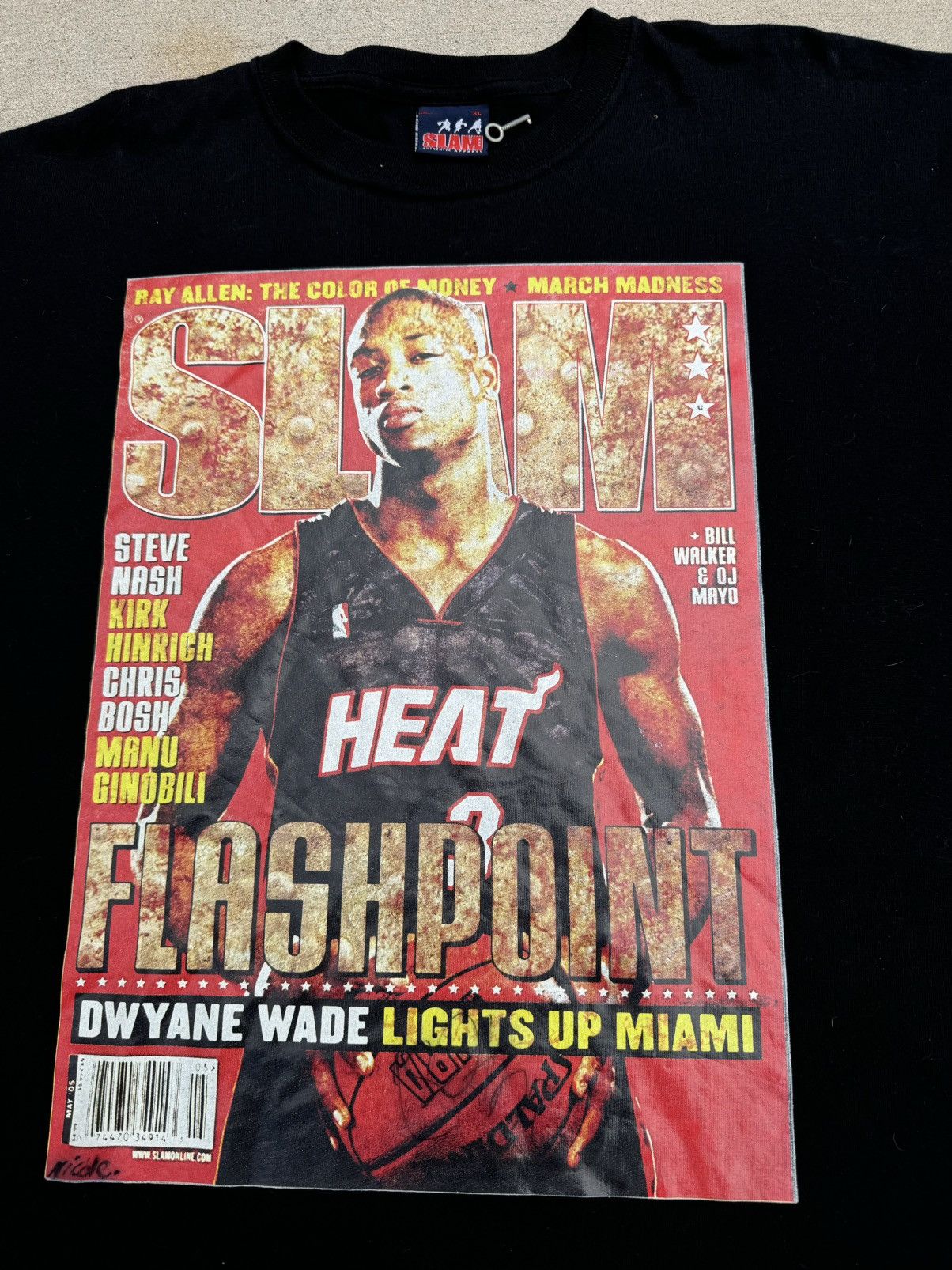 NBA × Vintage 2005 Dwayne Wade Slam Magazine Miami Heat Flashpoint rare Size US XL / EU 56 / 4 - 2 Thumbnail