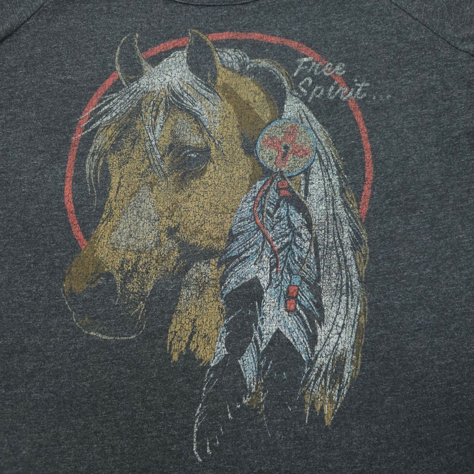 Other Junk Food Clothing Free Spirit Graphic Tee Size L Horse Gray Size L / US 10 / IT 46 - 9 Thumbnail