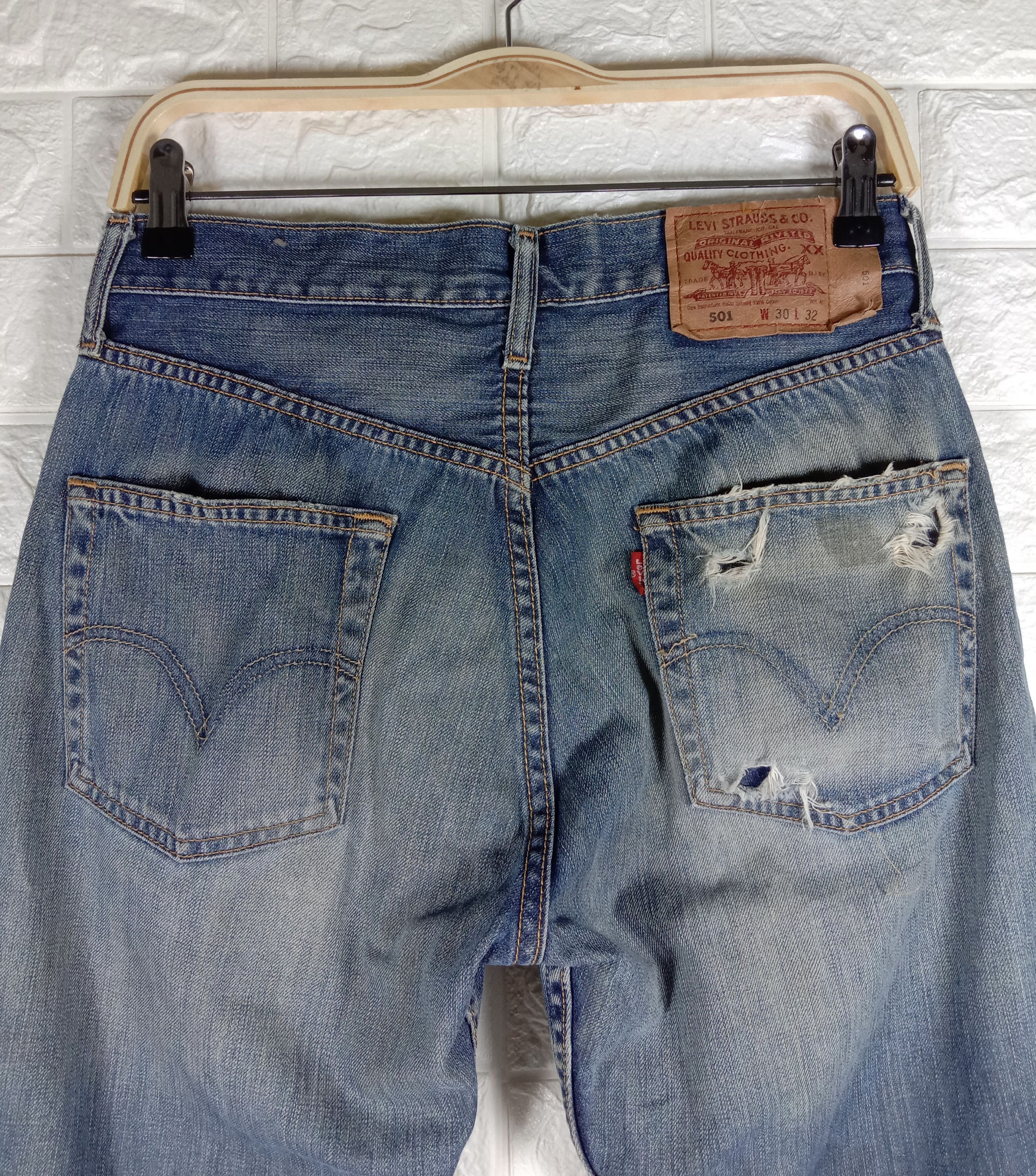 Levi's Vintage Levi’s 501 Jeans Rusty Distressed Denim Size US 30 / EU 46 - 6 Thumbnail