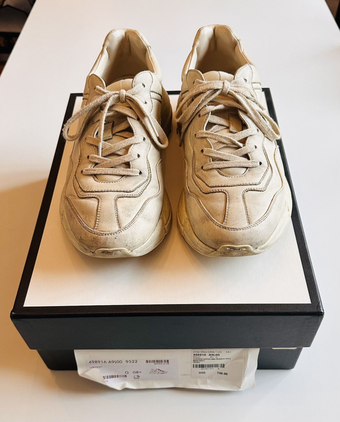 Gucci Gucci Rython Distressed Sneaker Sz G08 Size US 10 / EU 43 - 1 Thumbnail