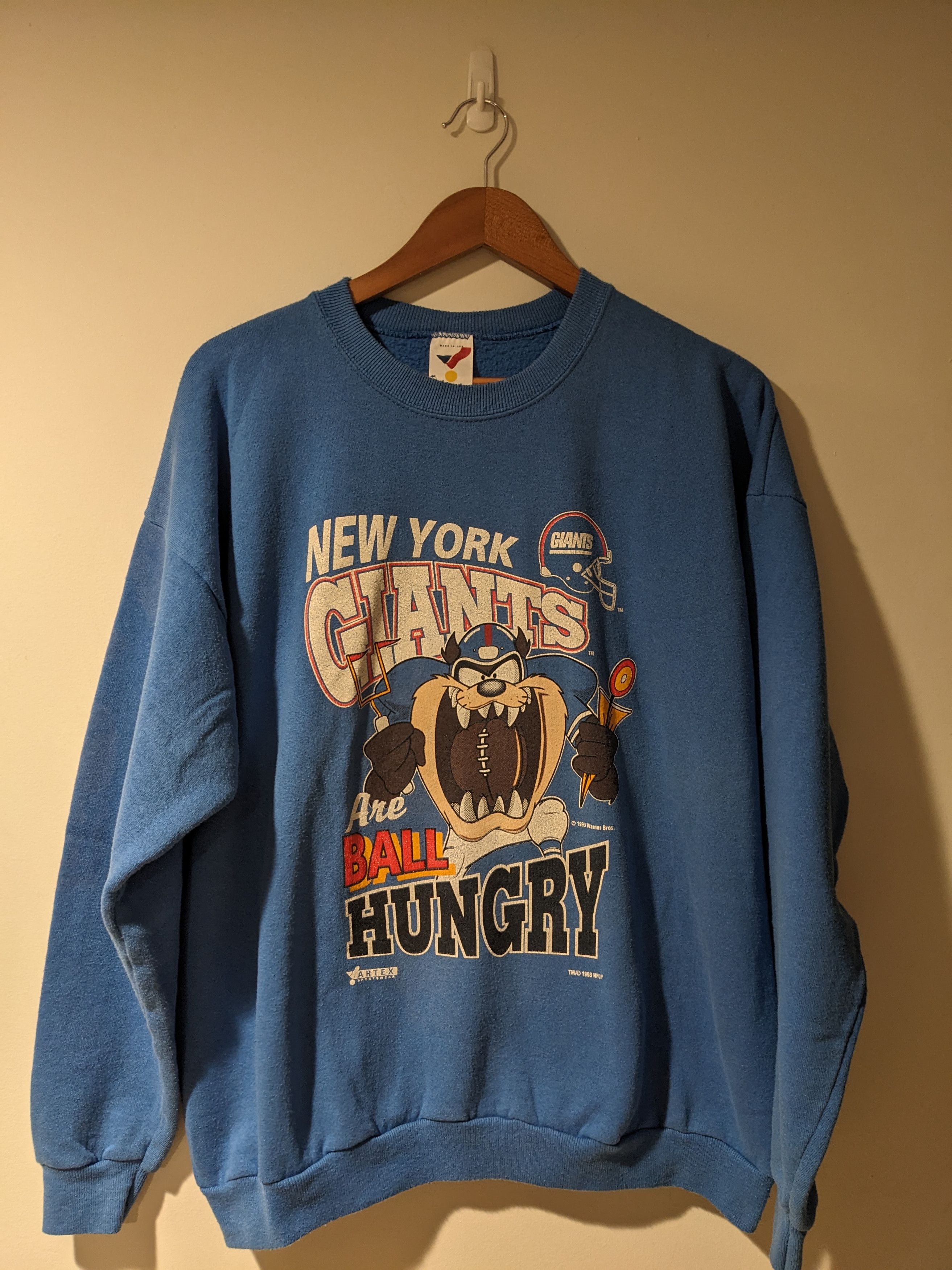 Vintage Nfl Giants Looney Tunes Taz New York Giants T-shirt Hoodie