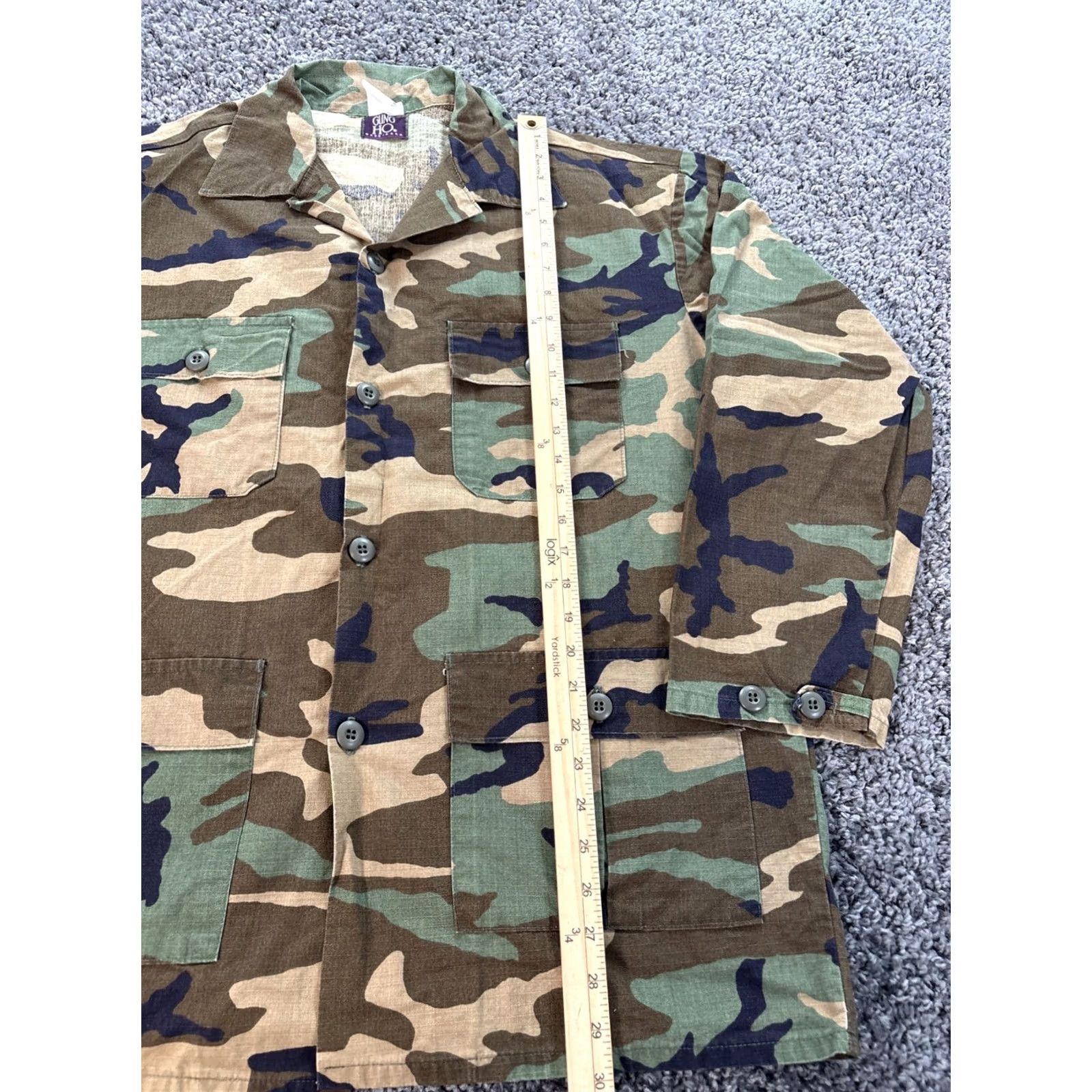 Vintage Vintage 80s Camouflage Button Up Shirt Mens XL Camo USA Military Hipster 90s Size US XL / EU 56 / 4 - 2 Thumbnail