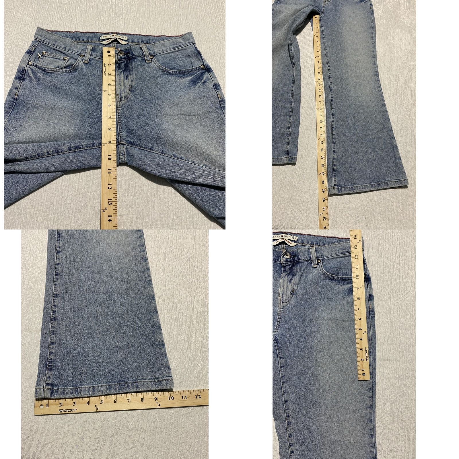 Tommy Hilfiger Tommy Hilfiger Jeans Womens 8 Blue Low Rise Flare Stretch Denim Retro Y2K Style Jeans Feminine Womens 8 Flared Denim Retro Size 30" / US 8 / IT 44 - 8 Thumbnail