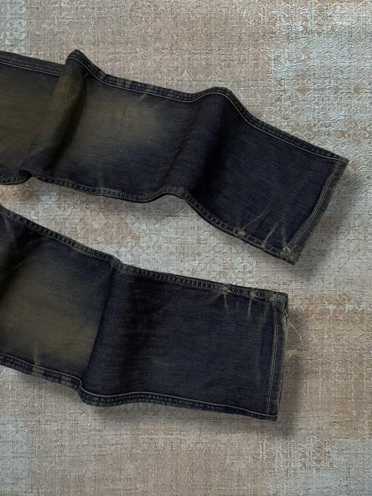 Japanese Brand Vintage 1990s Designer Back Number Mudwash Style Denim Size US 28 / EU 44 - 5 Thumbnail
