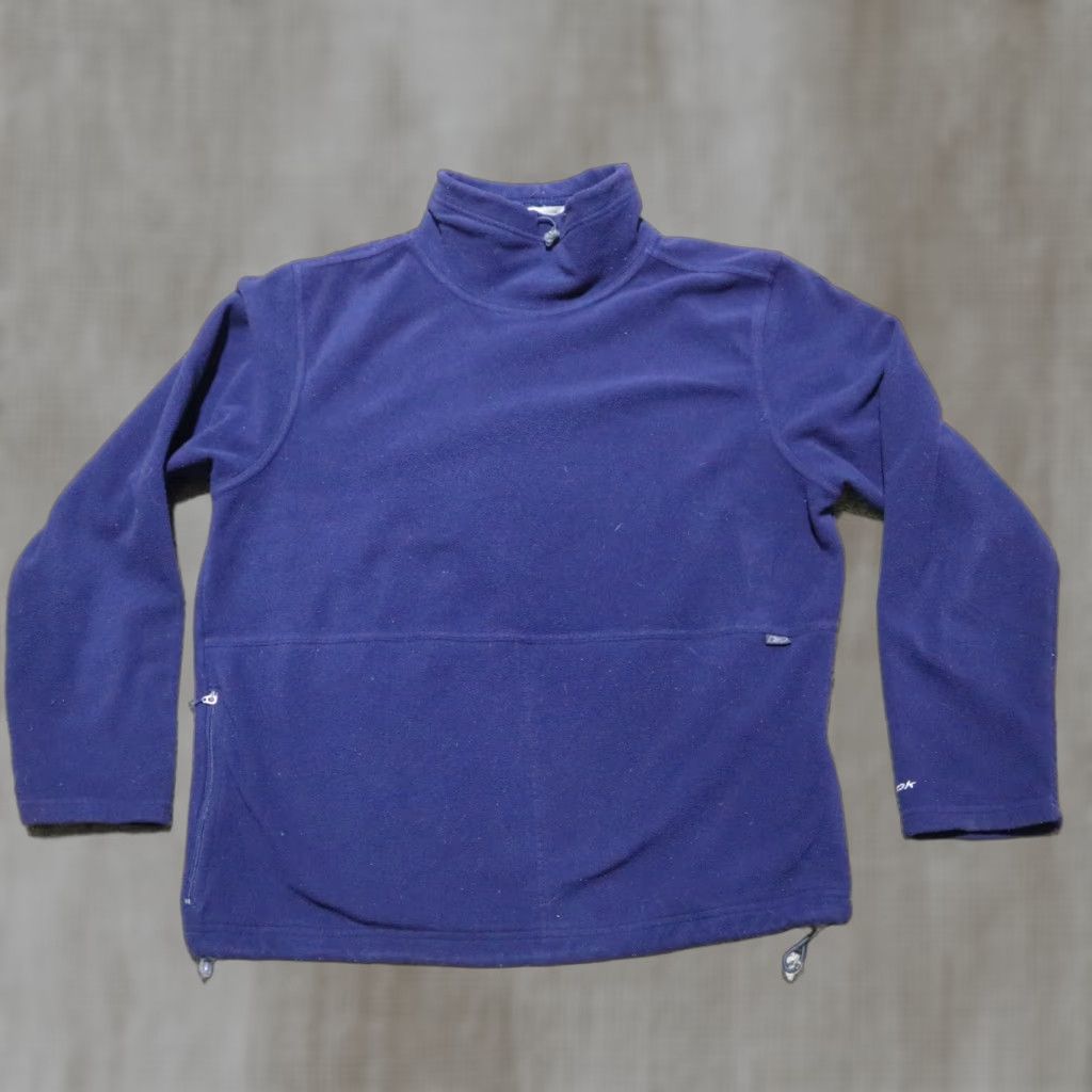 Reebok Reebok Sweater Full Zip Long Sleeve Men M Blue Solid Logo casual Adult Mens Size M Size US M / EU 48-50 / 2 - 1 Thumbnail
