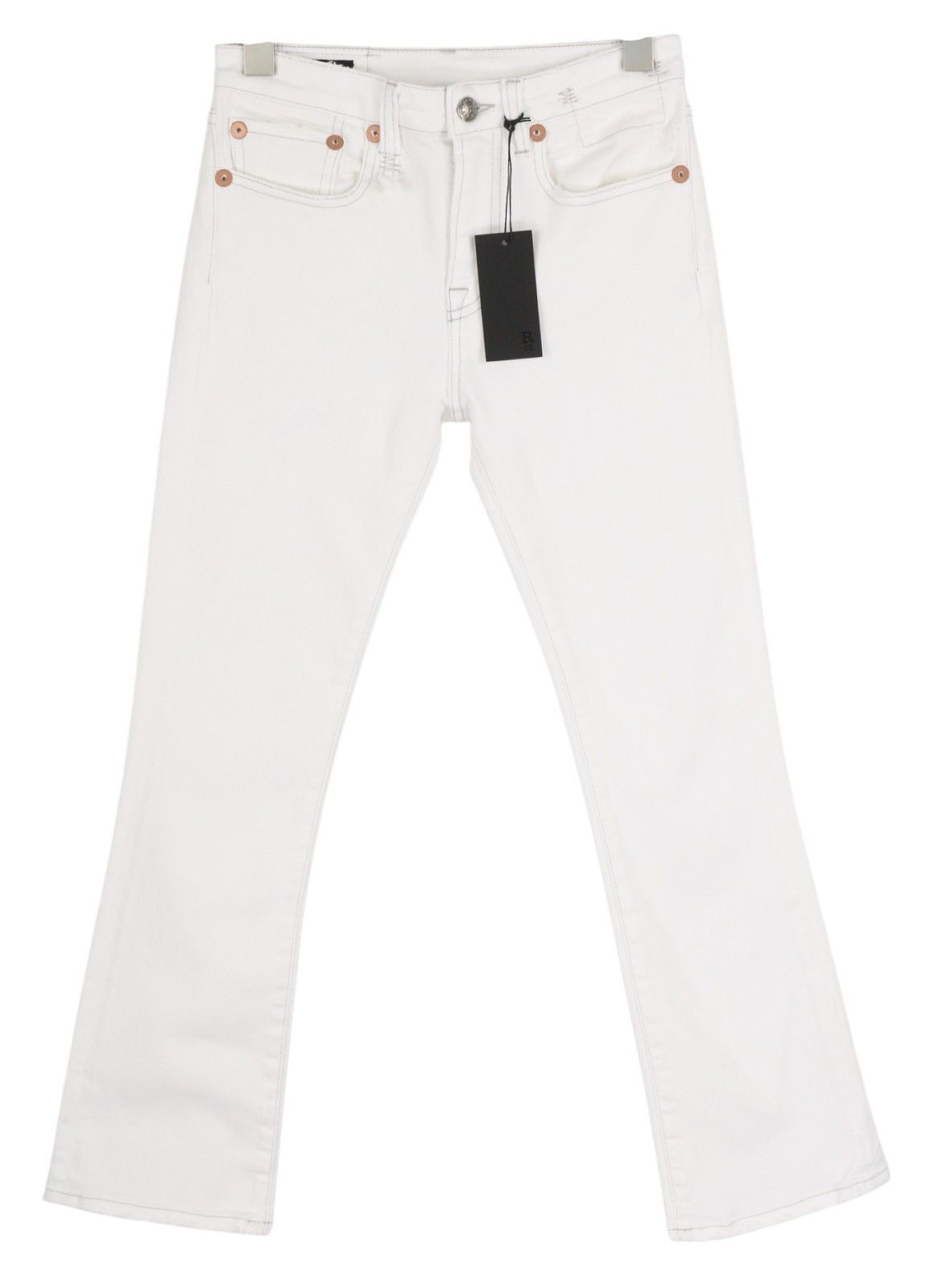 R13 KICK 24 Bootcut Zip Fly Ankle Bale White 84468 Size 24" / US 00 / IT 34 - 2 Thumbnail