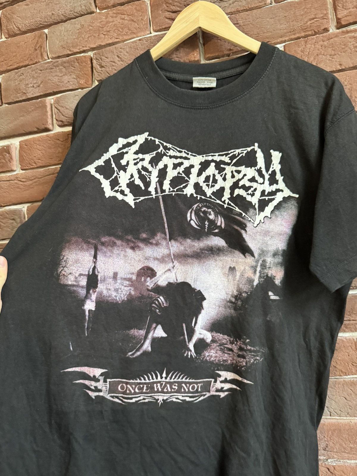 Band Tees VINTAGE 00s CRYPTOPSY Once was Not death metal BAND TEE Size US L / EU 52-54 / 3 - 5 Thumbnail