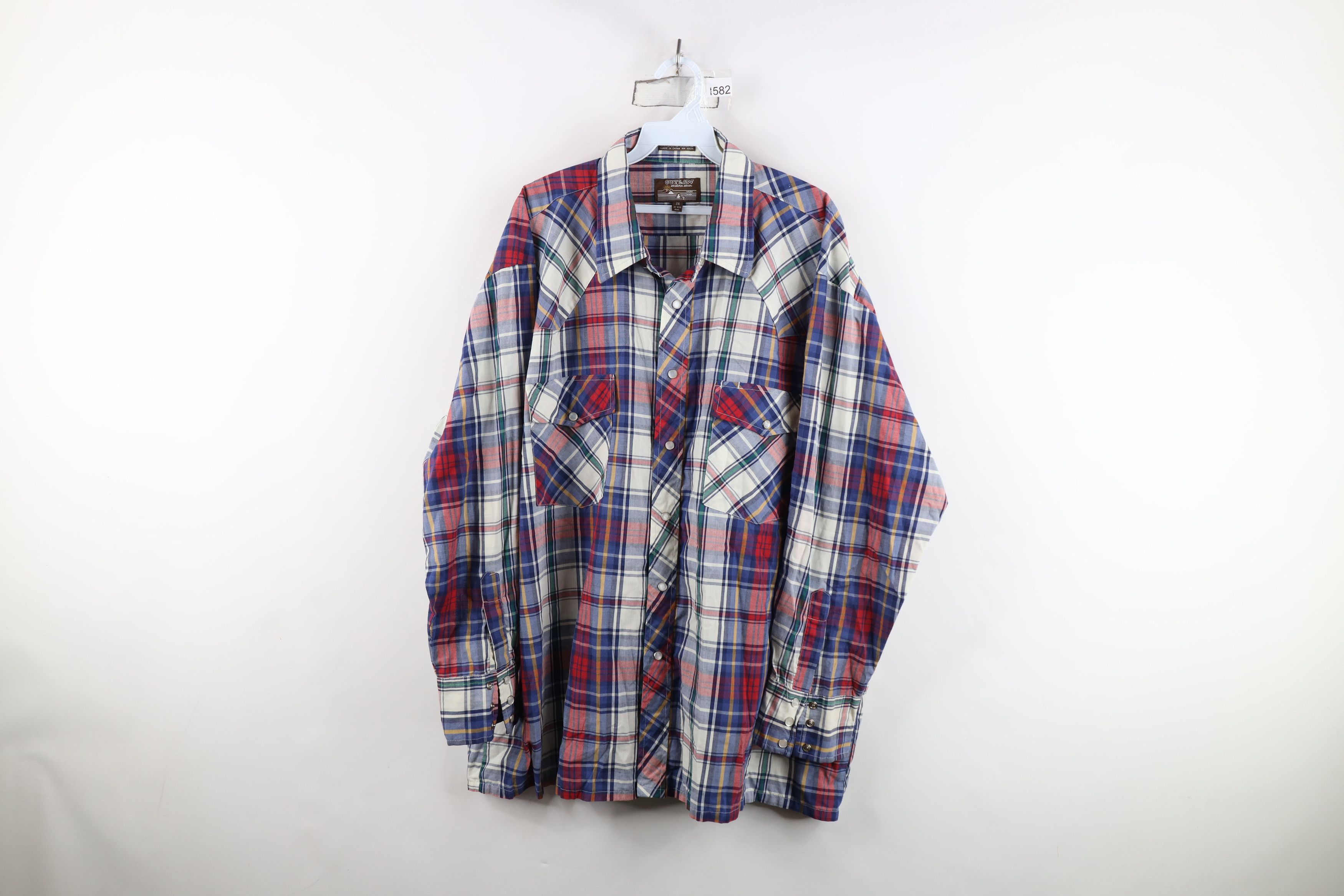 Vintage Vintage 70s Streetwear Western Rodeo Snap Button Shirt Size US XXL / EU 58 / 5 - 1 Thumbnail