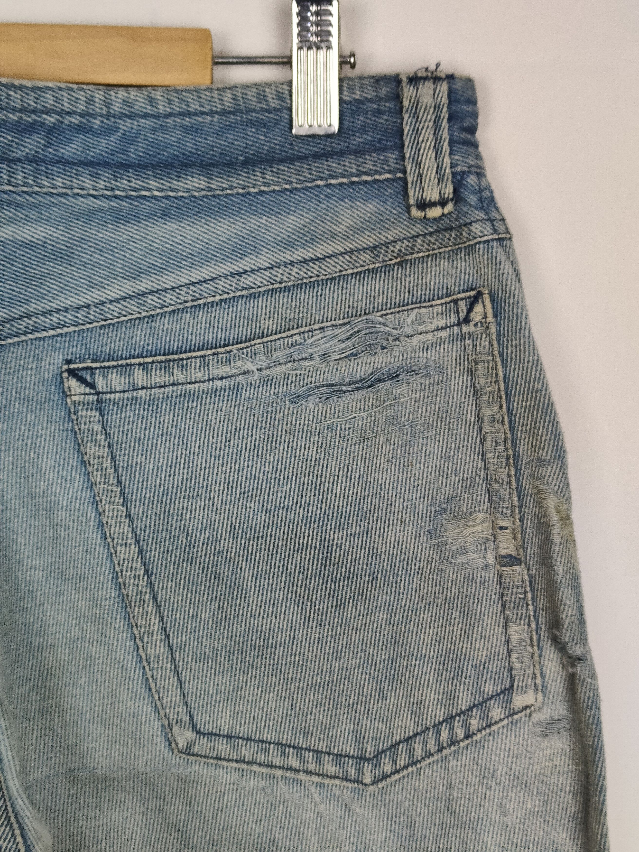 Issey Miyake × Vintage Vintage 80s Issey Miyake Men Denim Pant Repaired Size US 29 - 8 Thumbnail